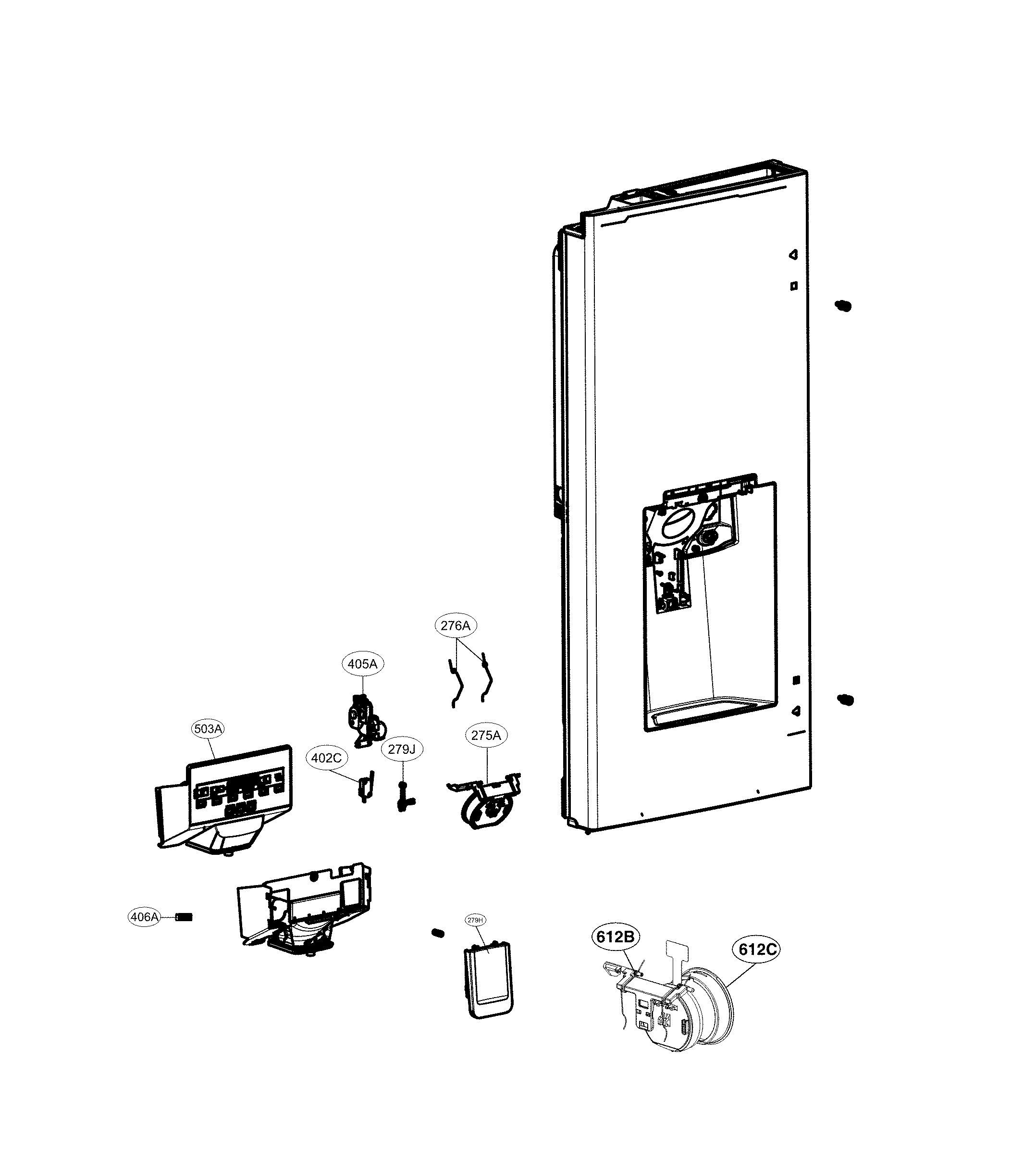 LG LMXS28626S/00 dispenser parts diagram