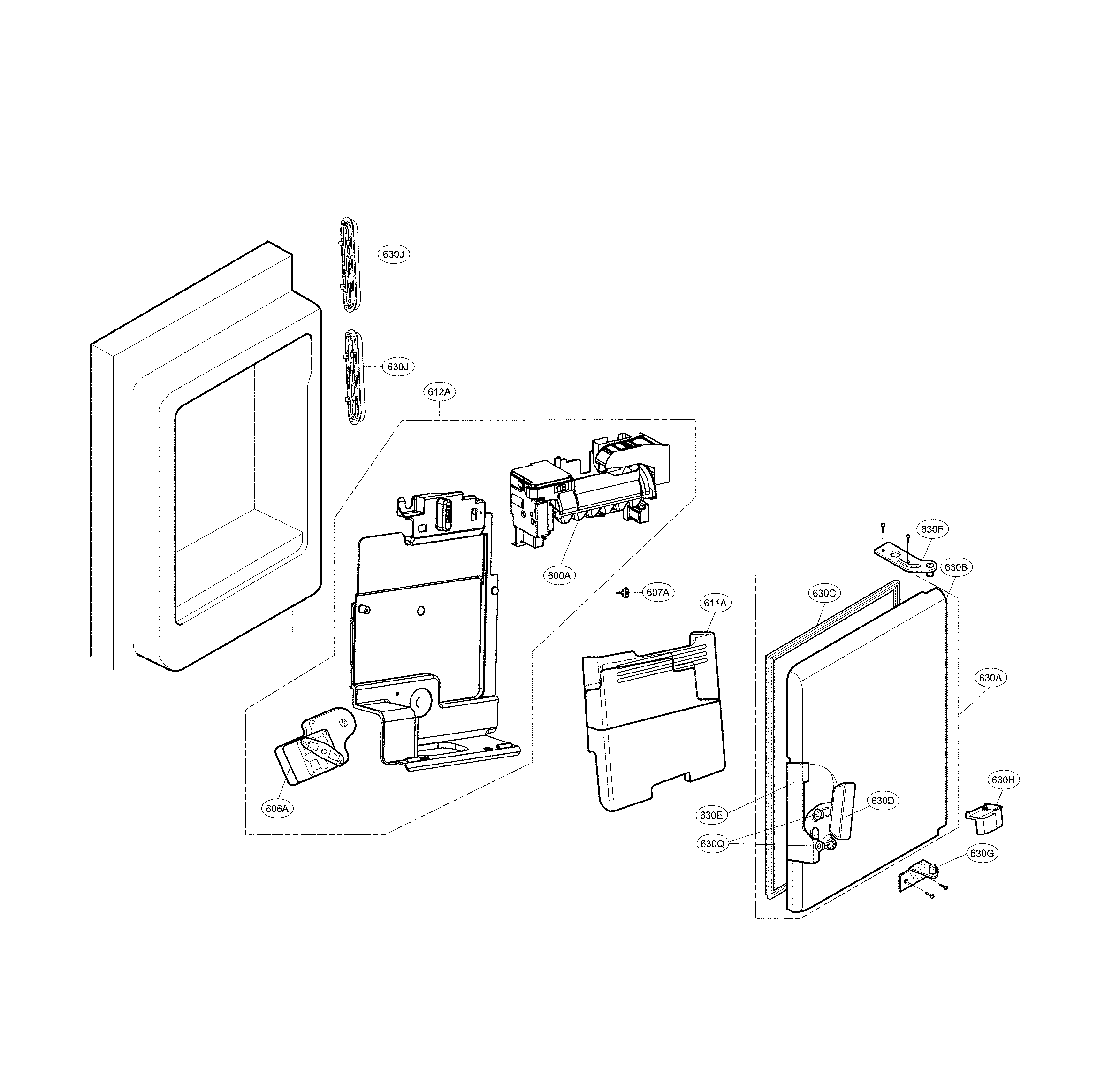 LG LFXS28968S/00 ice maker parts diagram