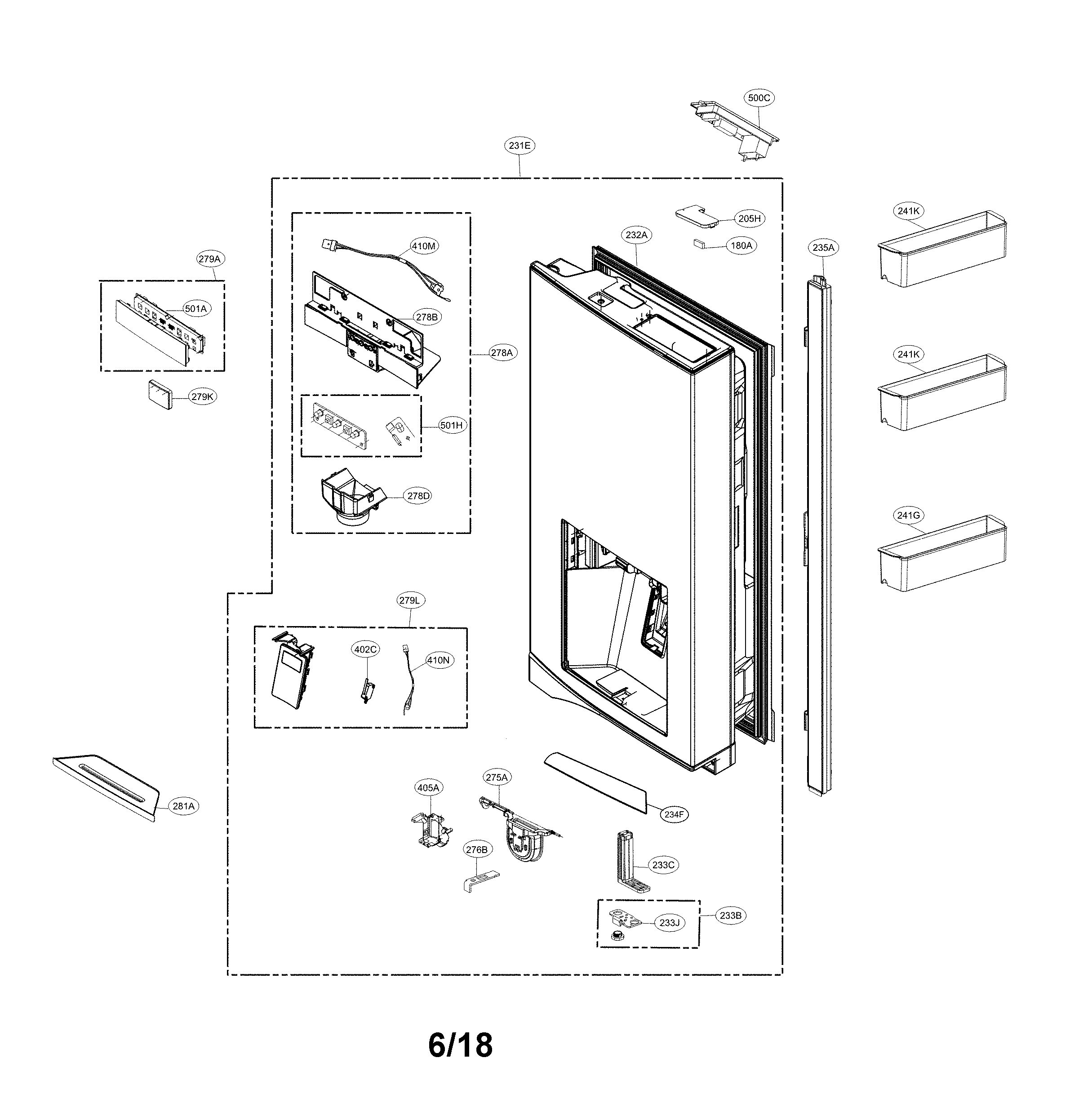 LG LPXS30866D/00 r-room door parts diagram