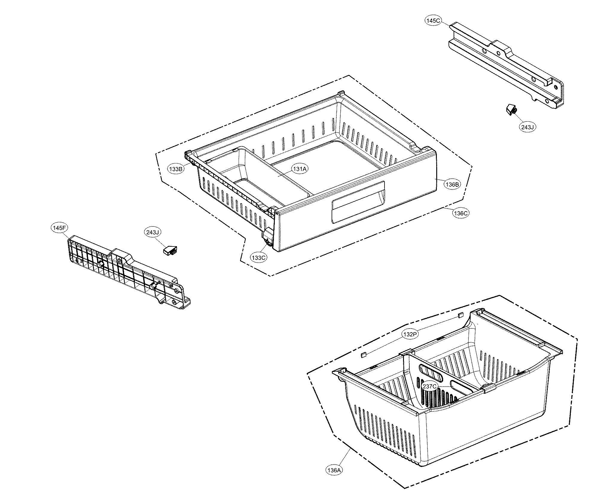 Kenmore Elite 79574015412 freezer parts diagram