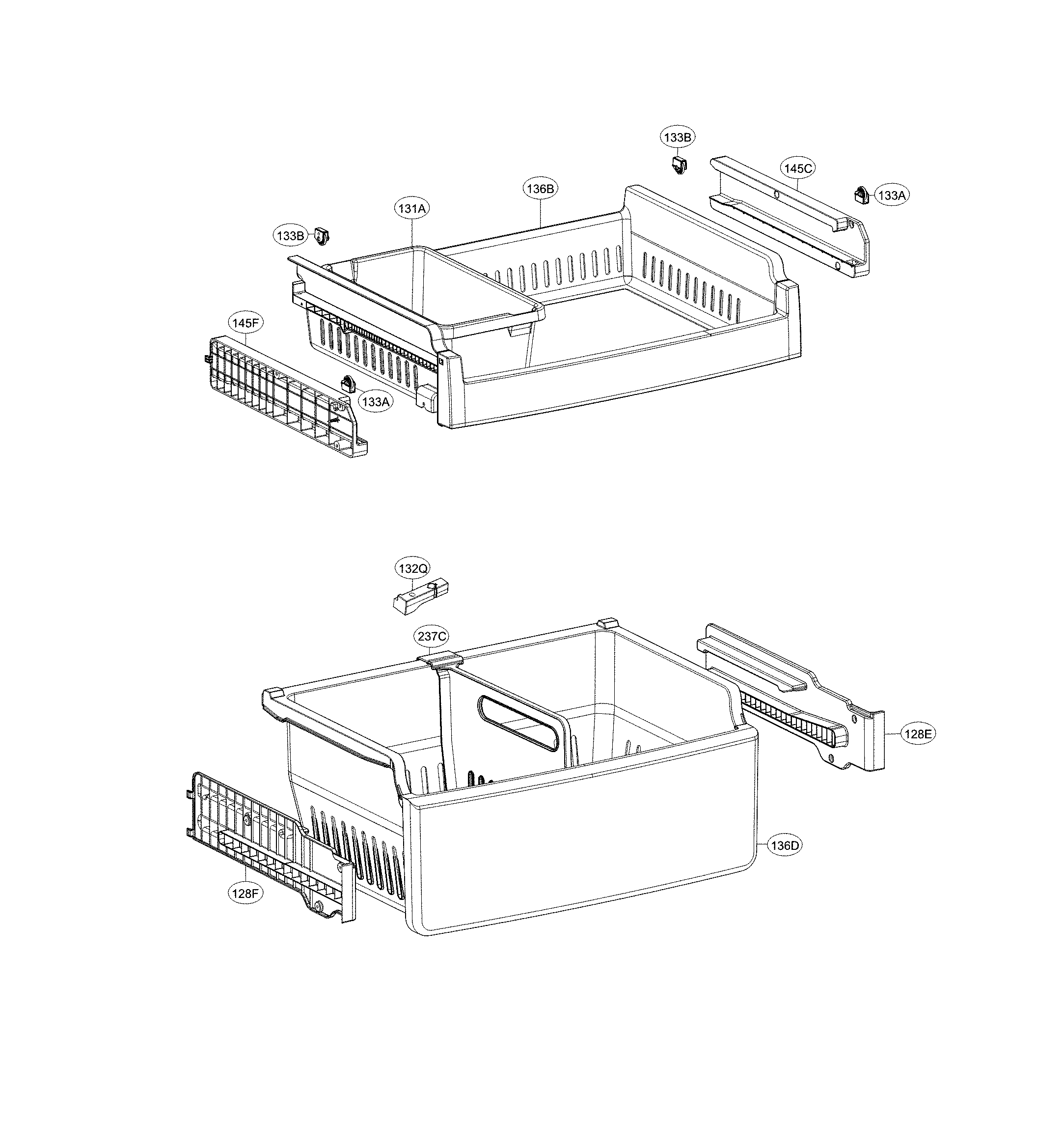 Kenmore Elite 79578022312 freezer parts diagram