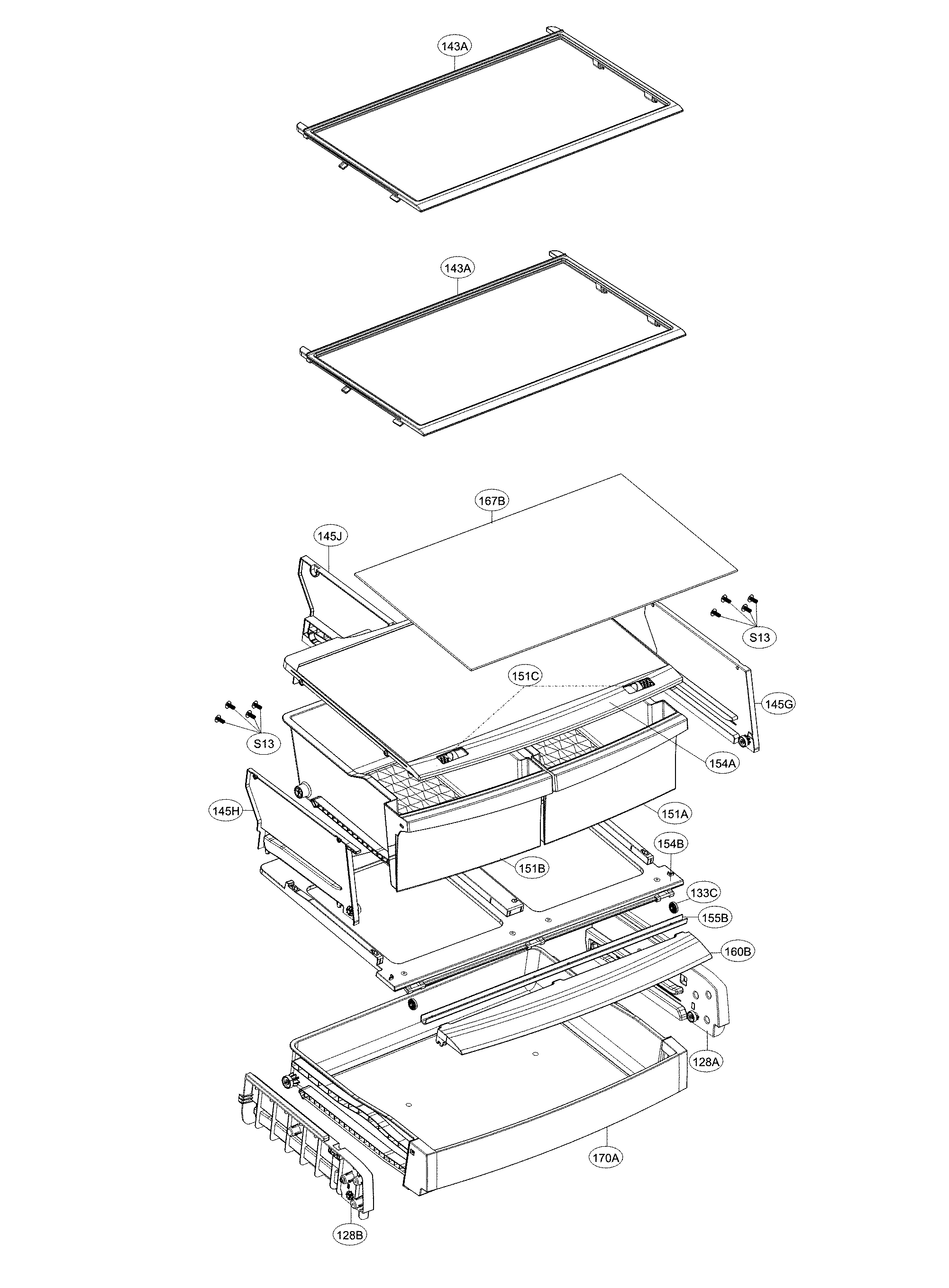 Kenmore Elite 79578022312 refrigerator parts diagram