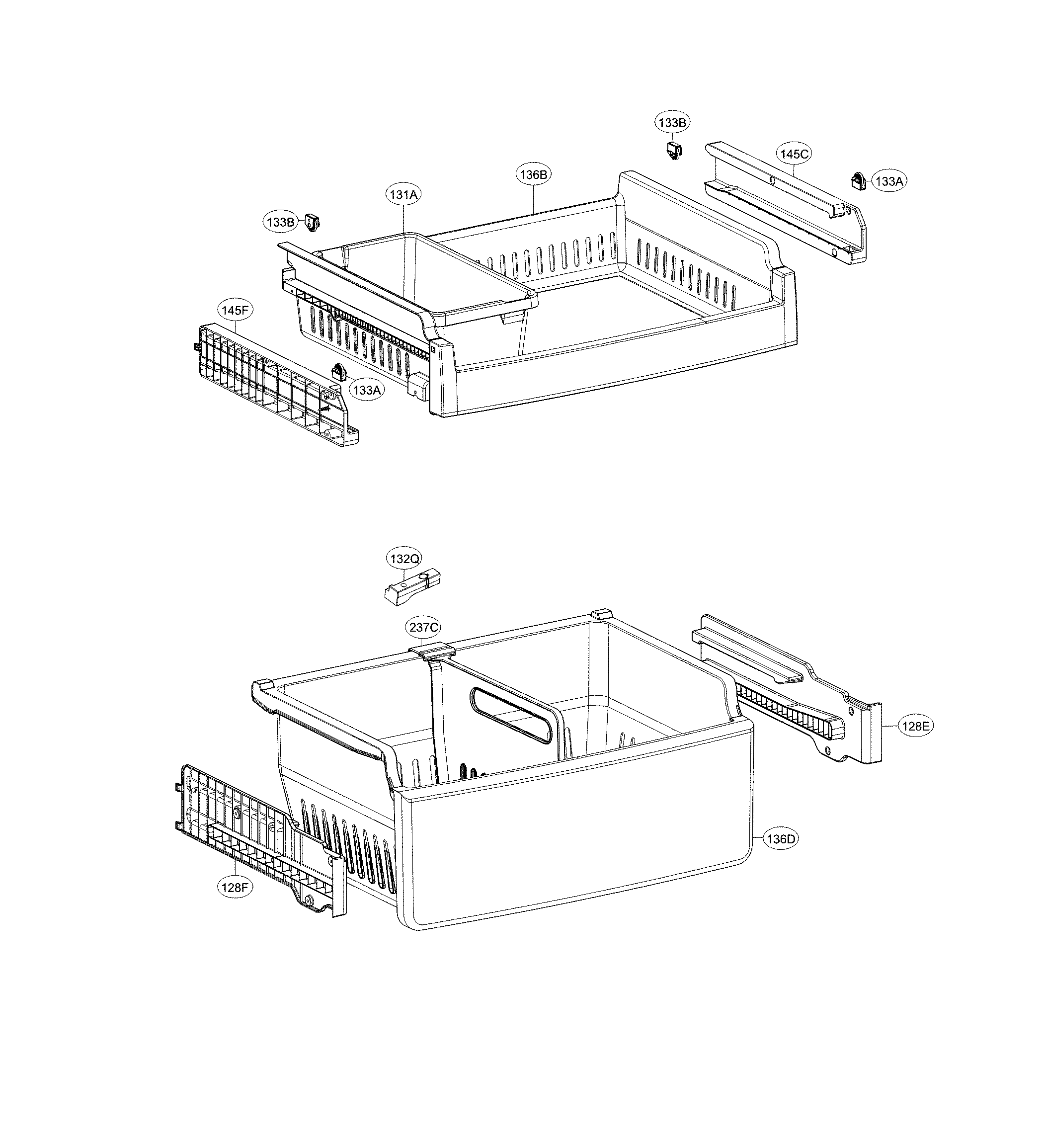 Kenmore Elite 79578023311 freezer parts diagram