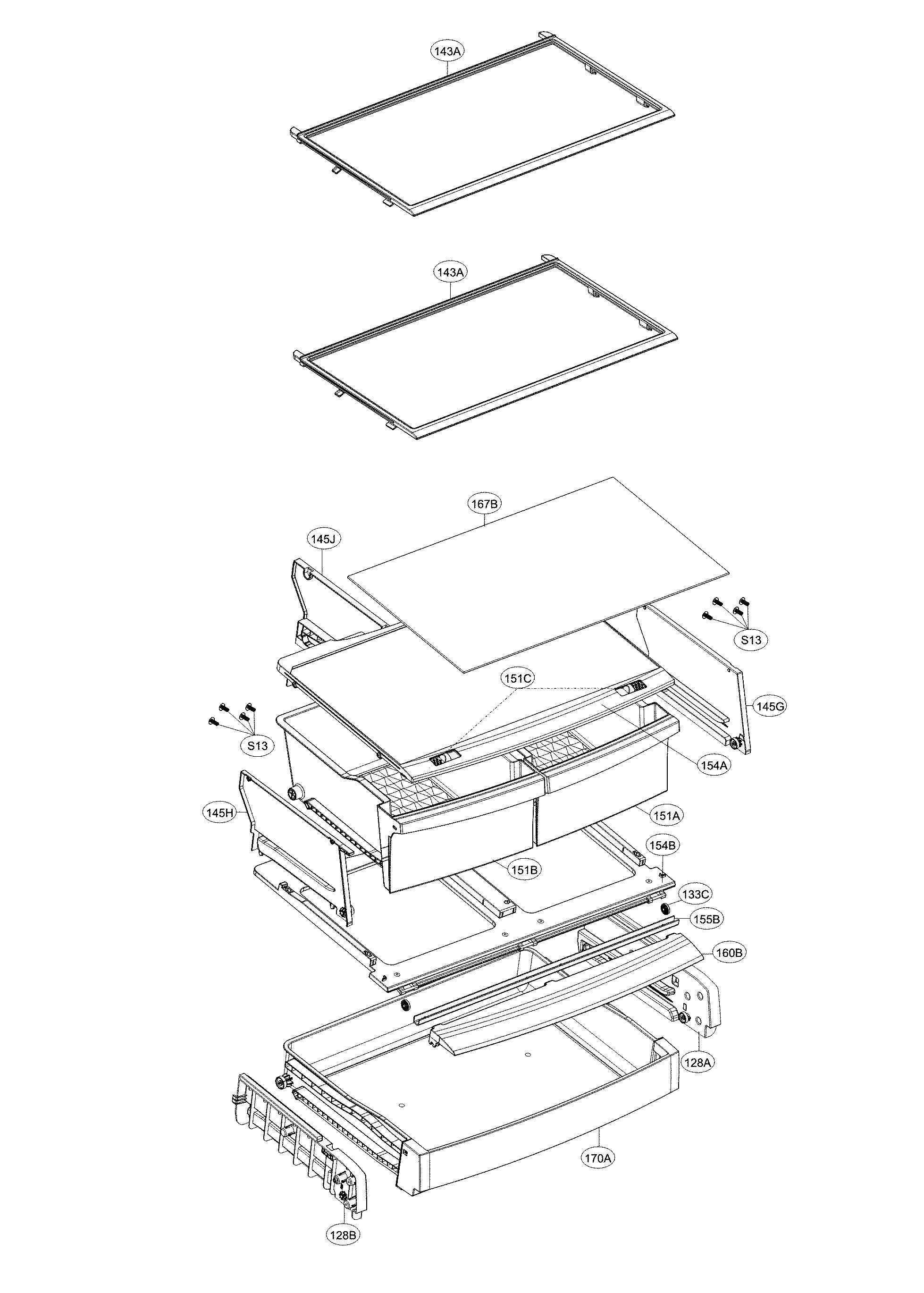 Kenmore Elite 79578023311 refrigerator parts diagram