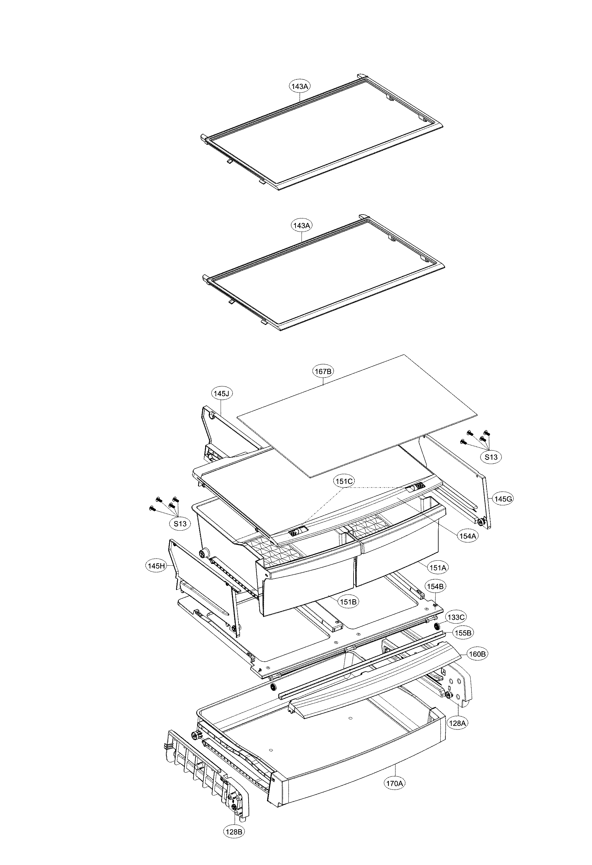 Kenmore Elite 79578024311 refrigerator parts diagram