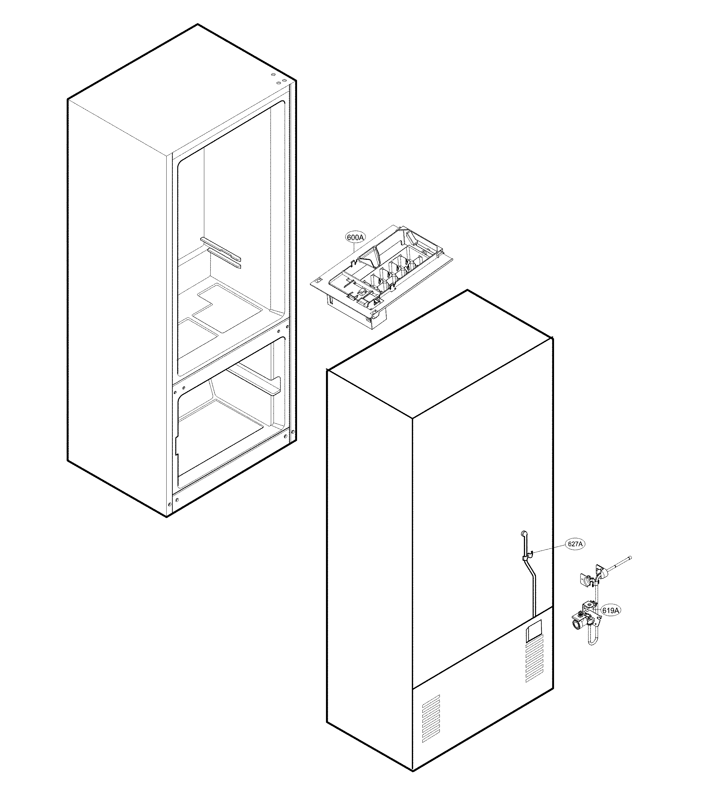 Kenmore Elite 79578024311 ice maker parts diagram