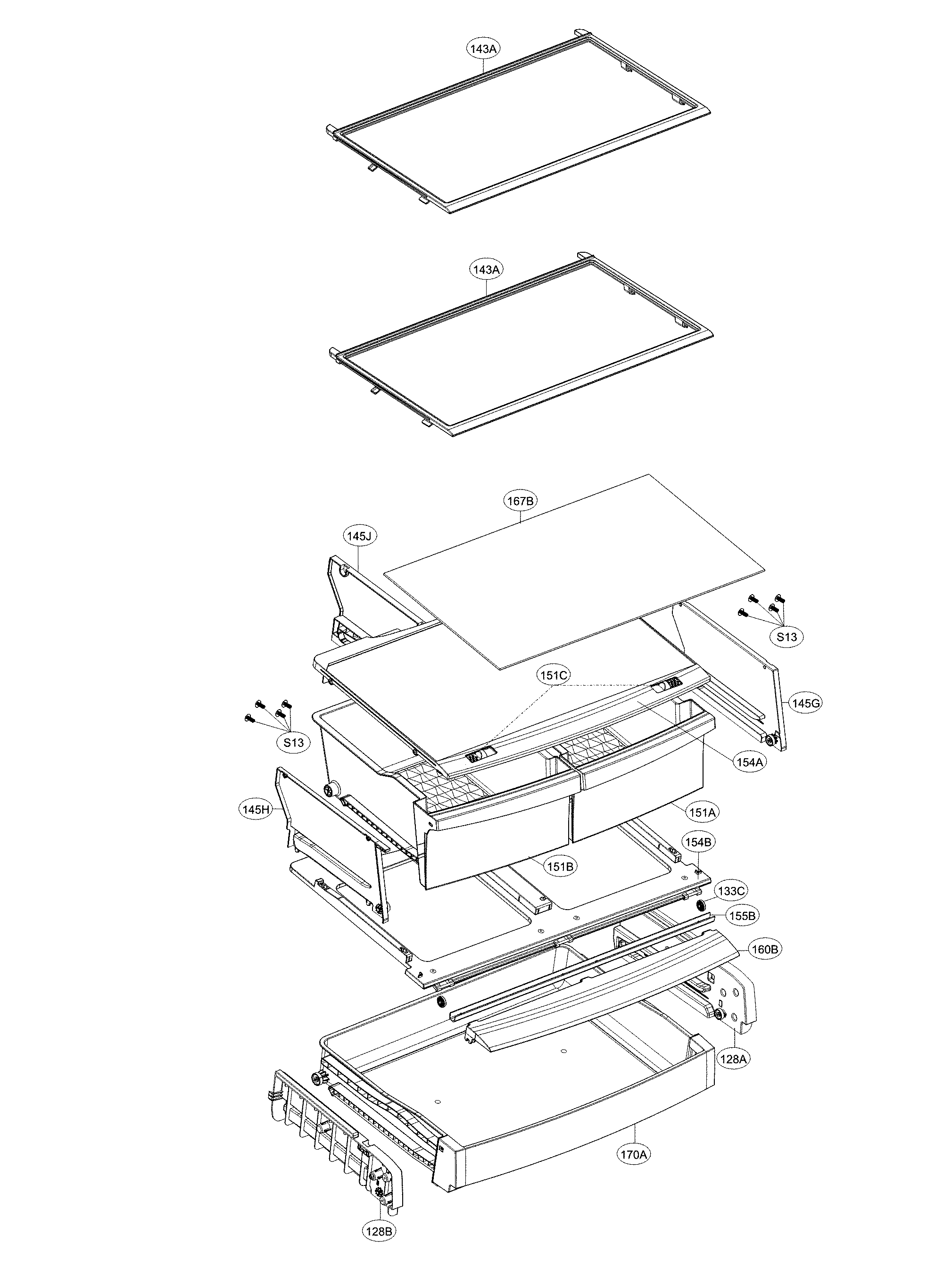 Kenmore Elite 79578024312 refrigerator parts diagram