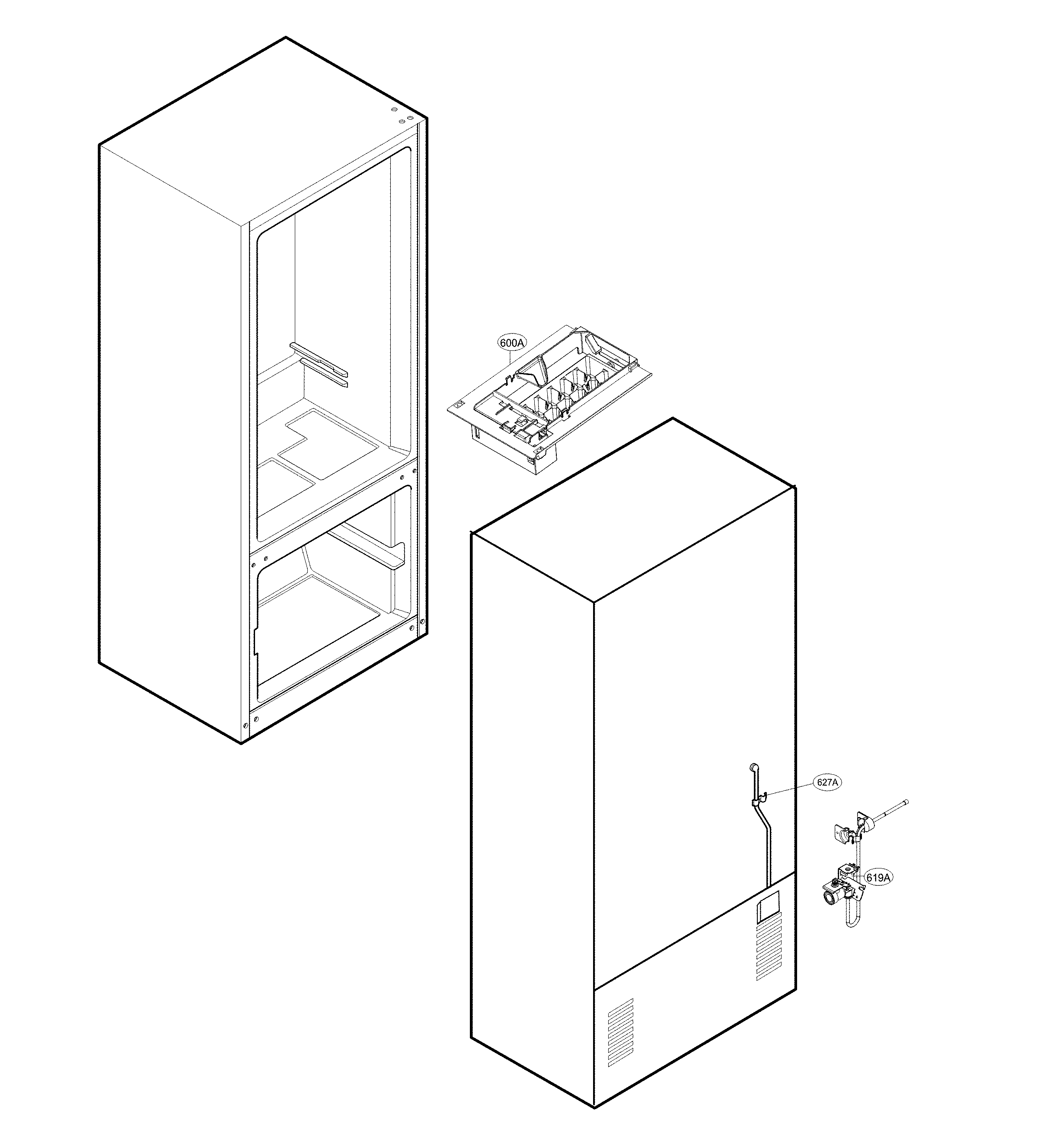 Kenmore Elite 79578024312 ice maker parts diagram