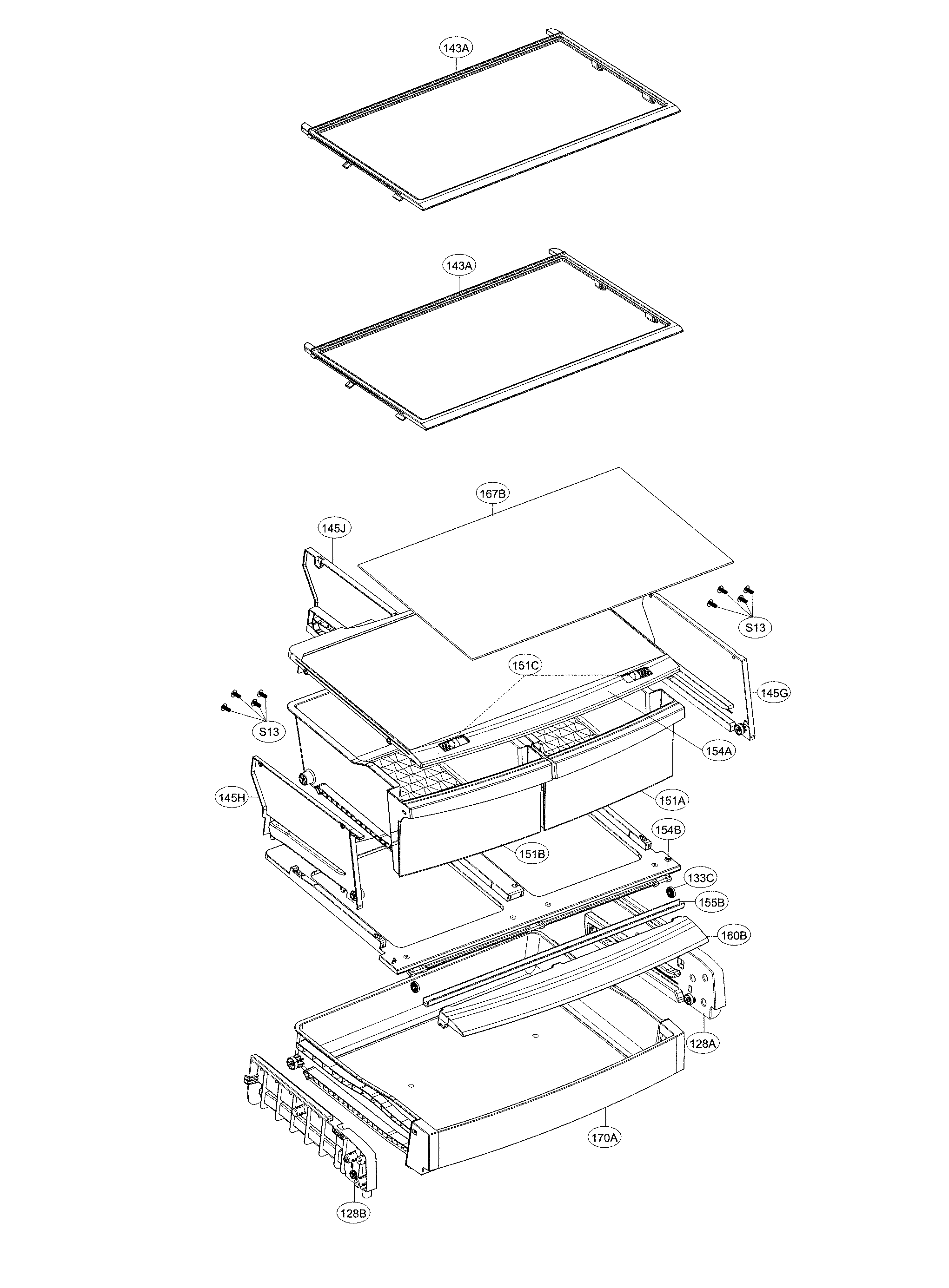 Kenmore Elite 79578029311 refrigerator parts diagram