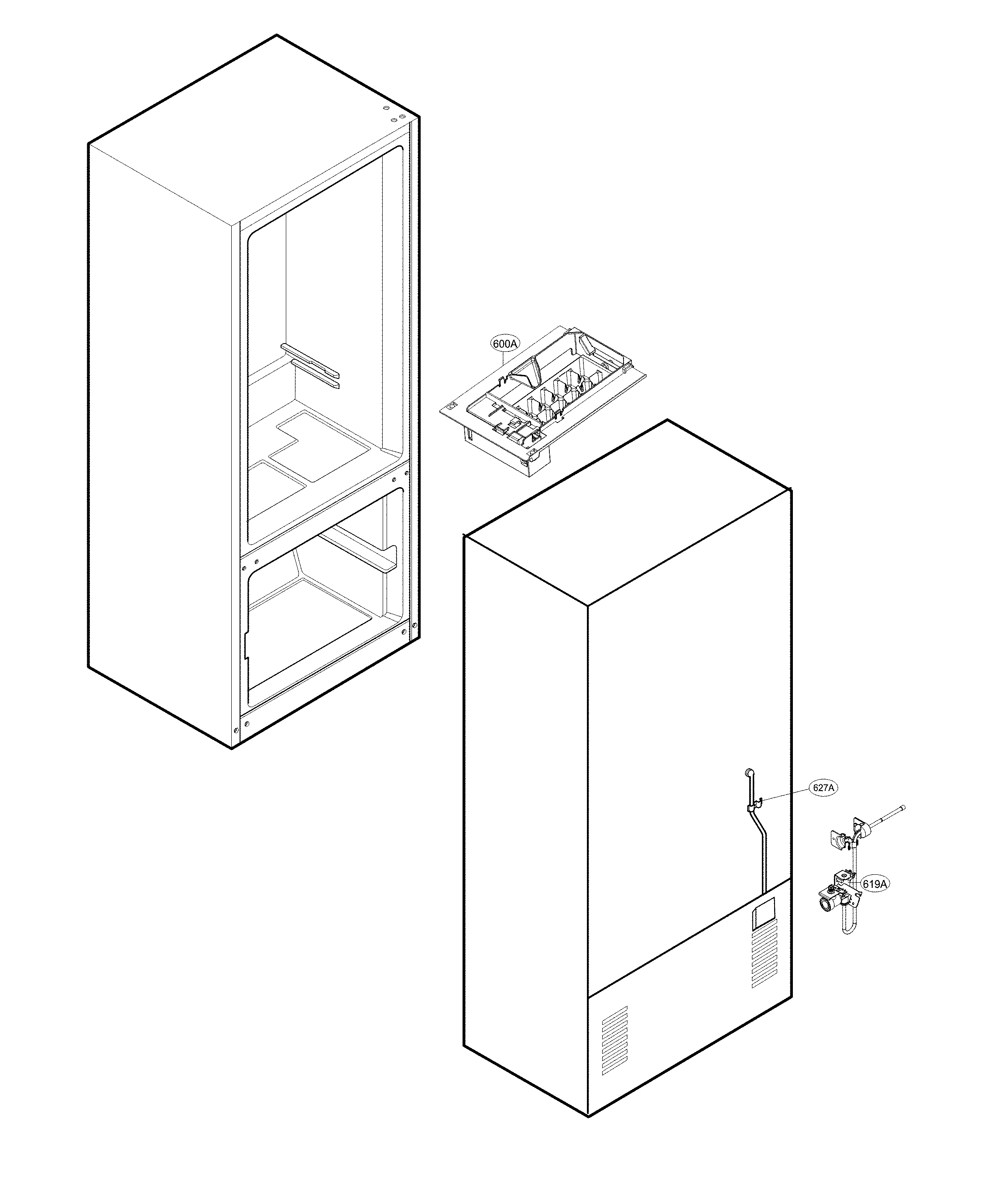 Kenmore Elite 79578029311 ice maker parts diagram