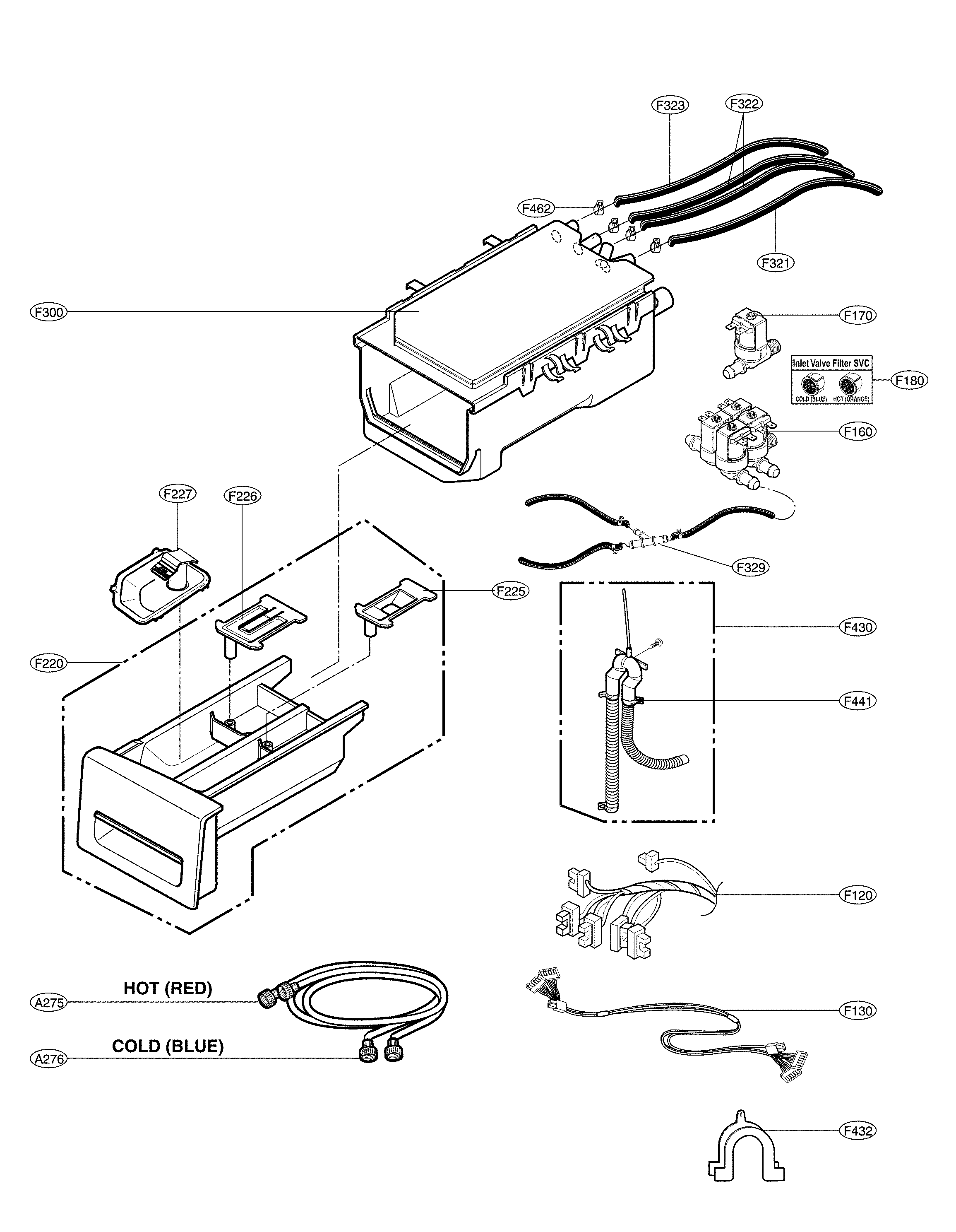 Kenmore Elite 79641728000 dispenser parts diagram