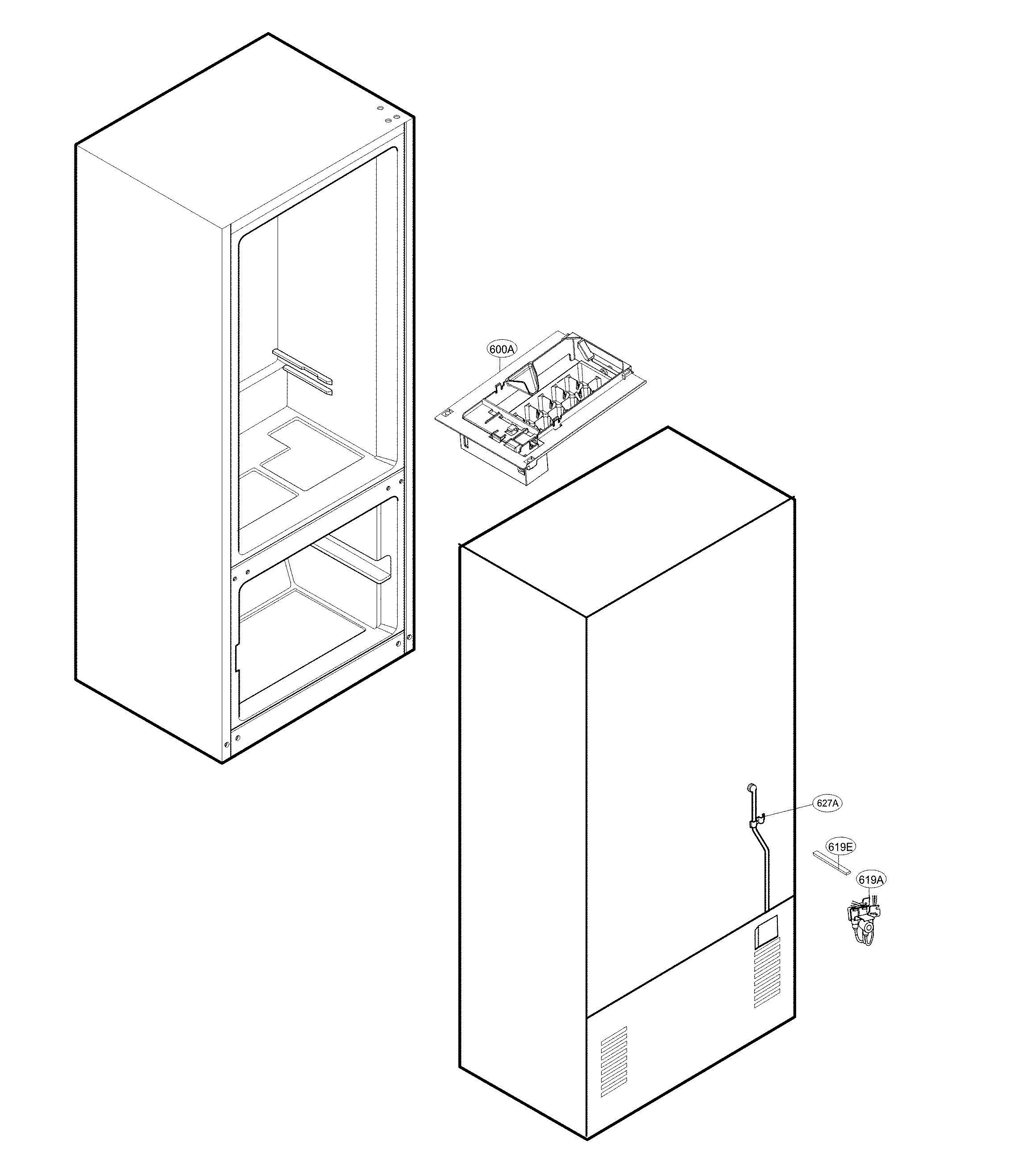Kenmore 79579412810 ice maker parts diagram