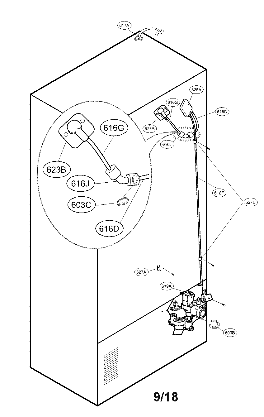 Kenmore 79551733810 valve and water tube parts diagram
