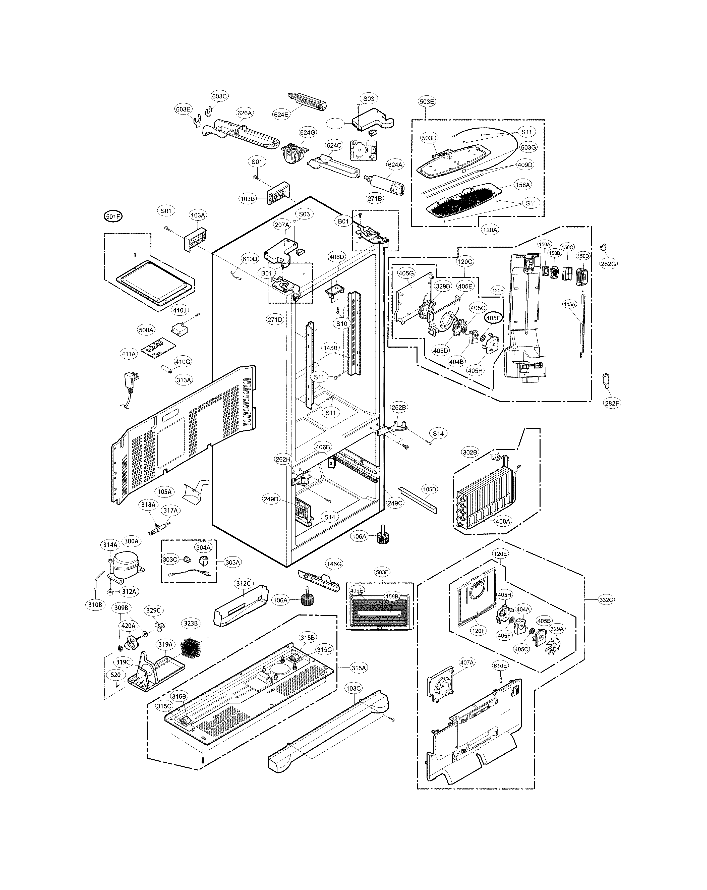 Kenmore 79551733810 case parts diagram