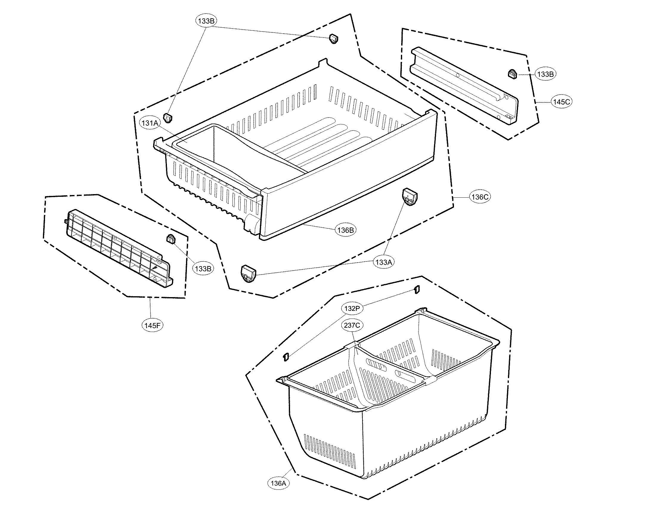 Kenmore 79551733810 freezer parts diagram