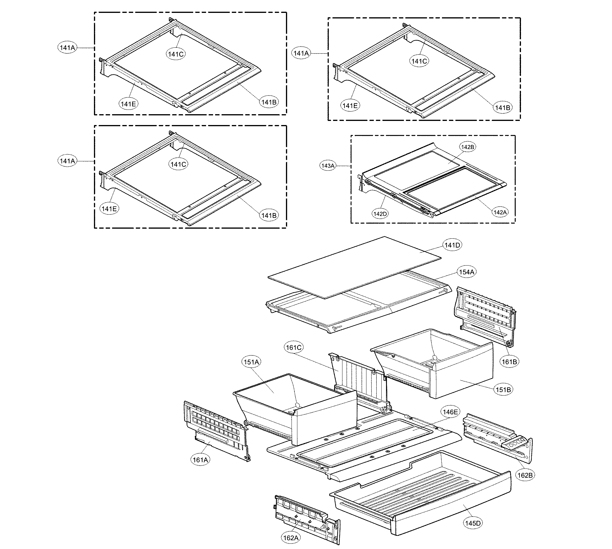 Kenmore 79551733810 refrigerator parts diagram