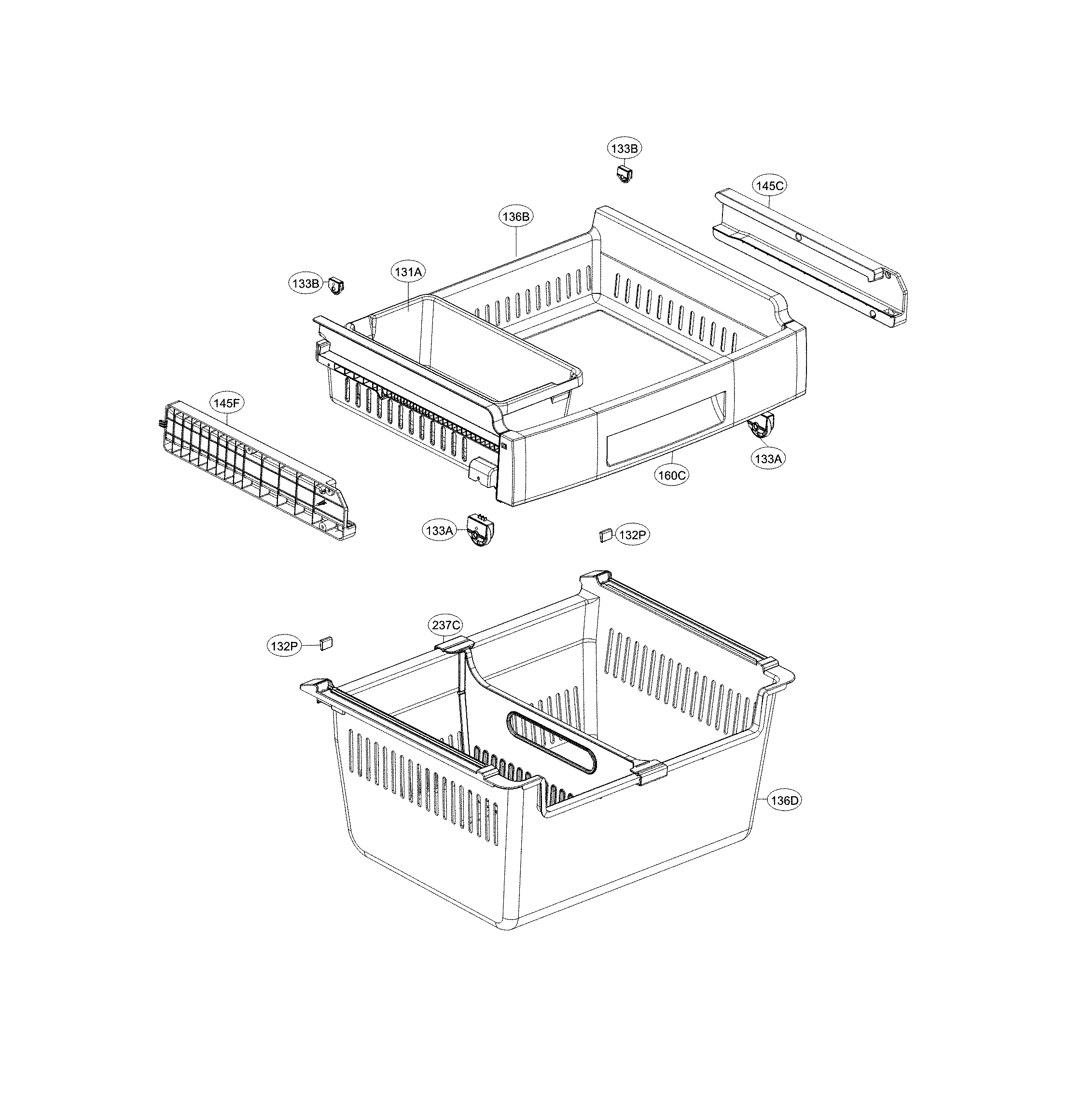 Kenmore Elite 79579043313 freezer parts diagram