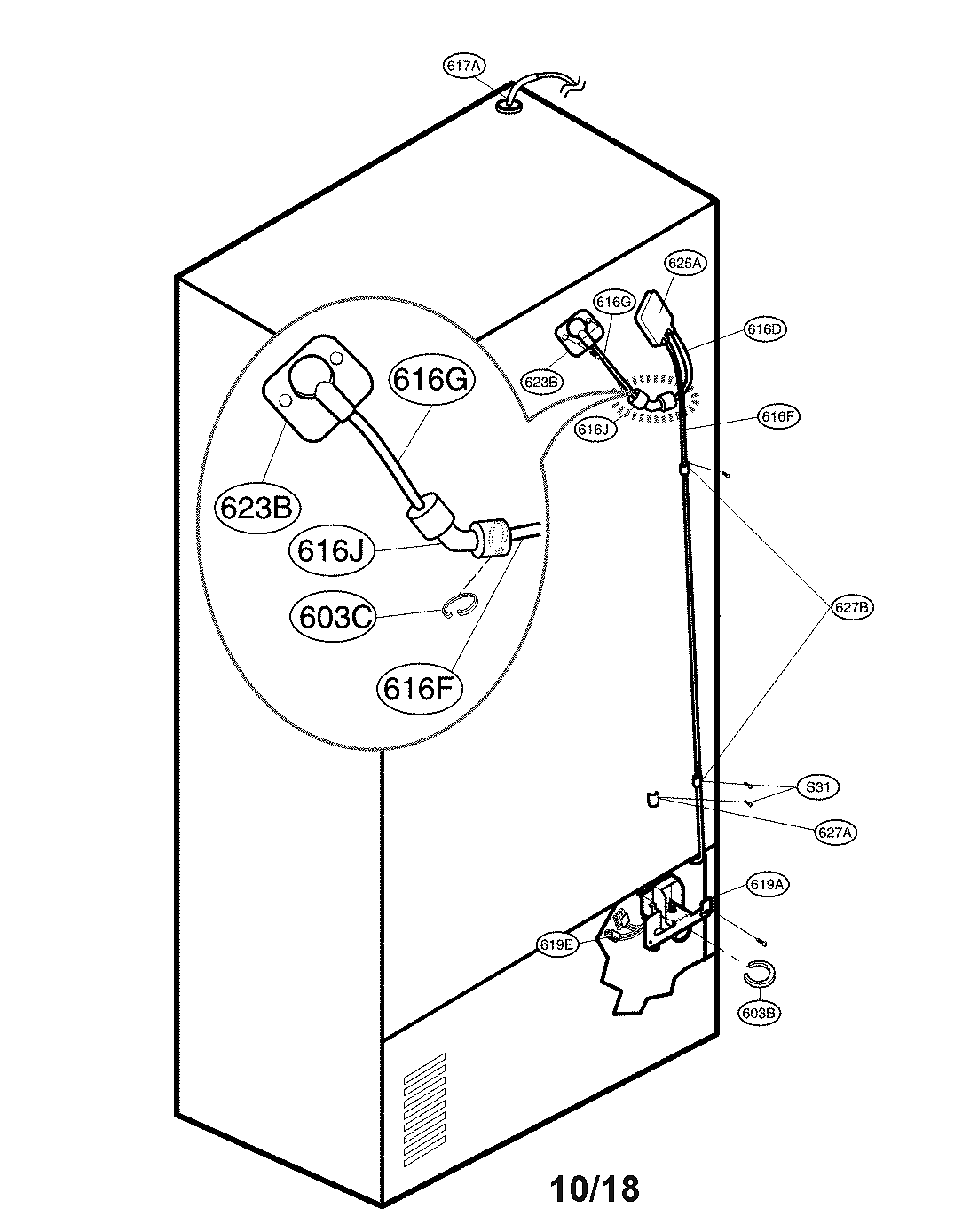 Kenmore Elite 79579754902 valve and water parts diagram