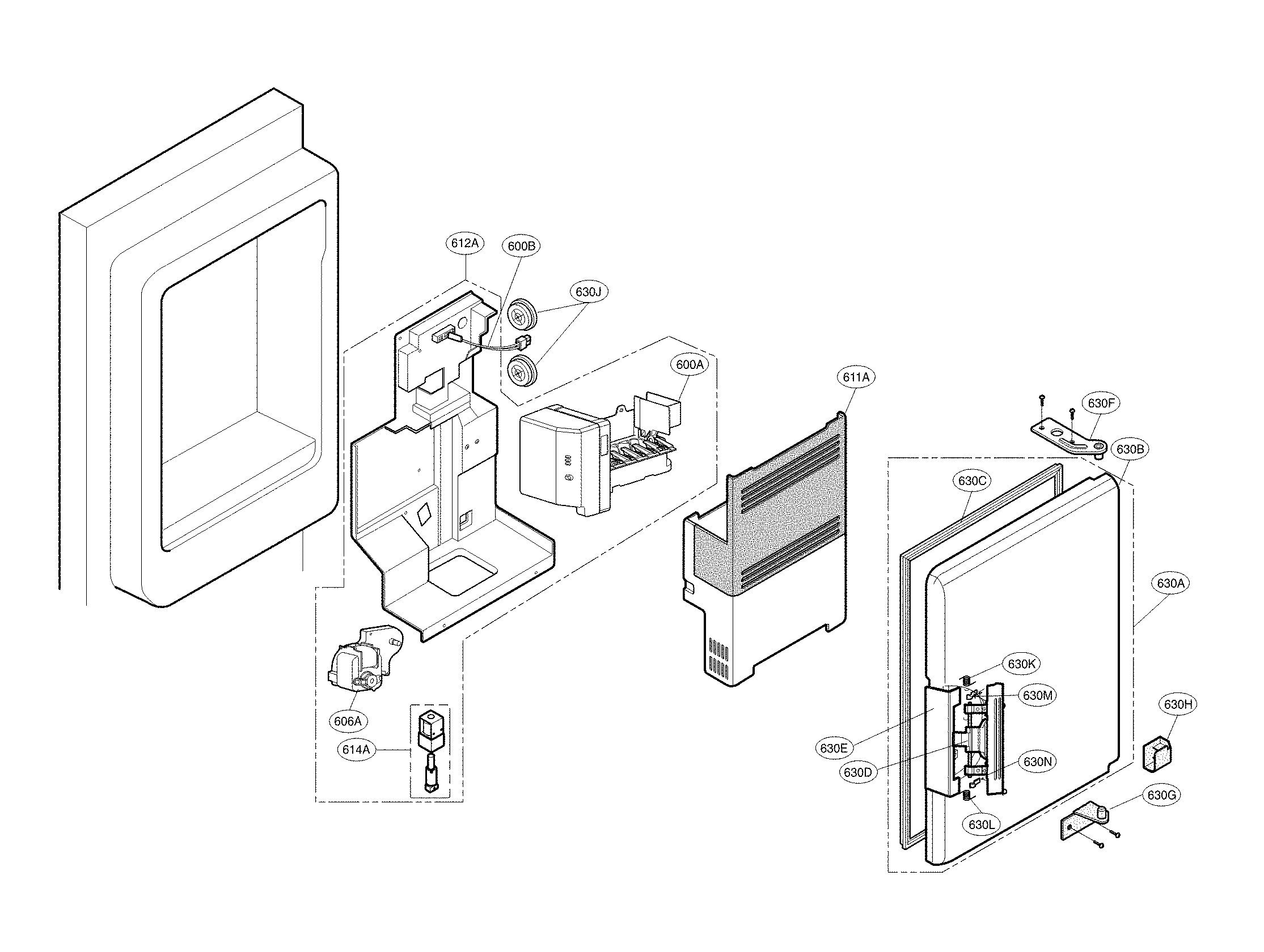 Kenmore Elite 79579754902 ice maker parts diagram