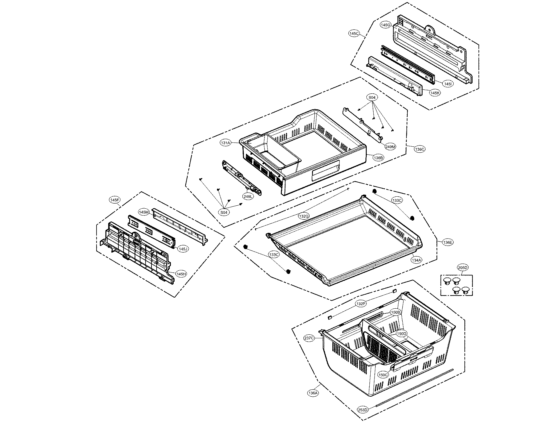 Kenmore Elite 79574113710 freezer parts diagram