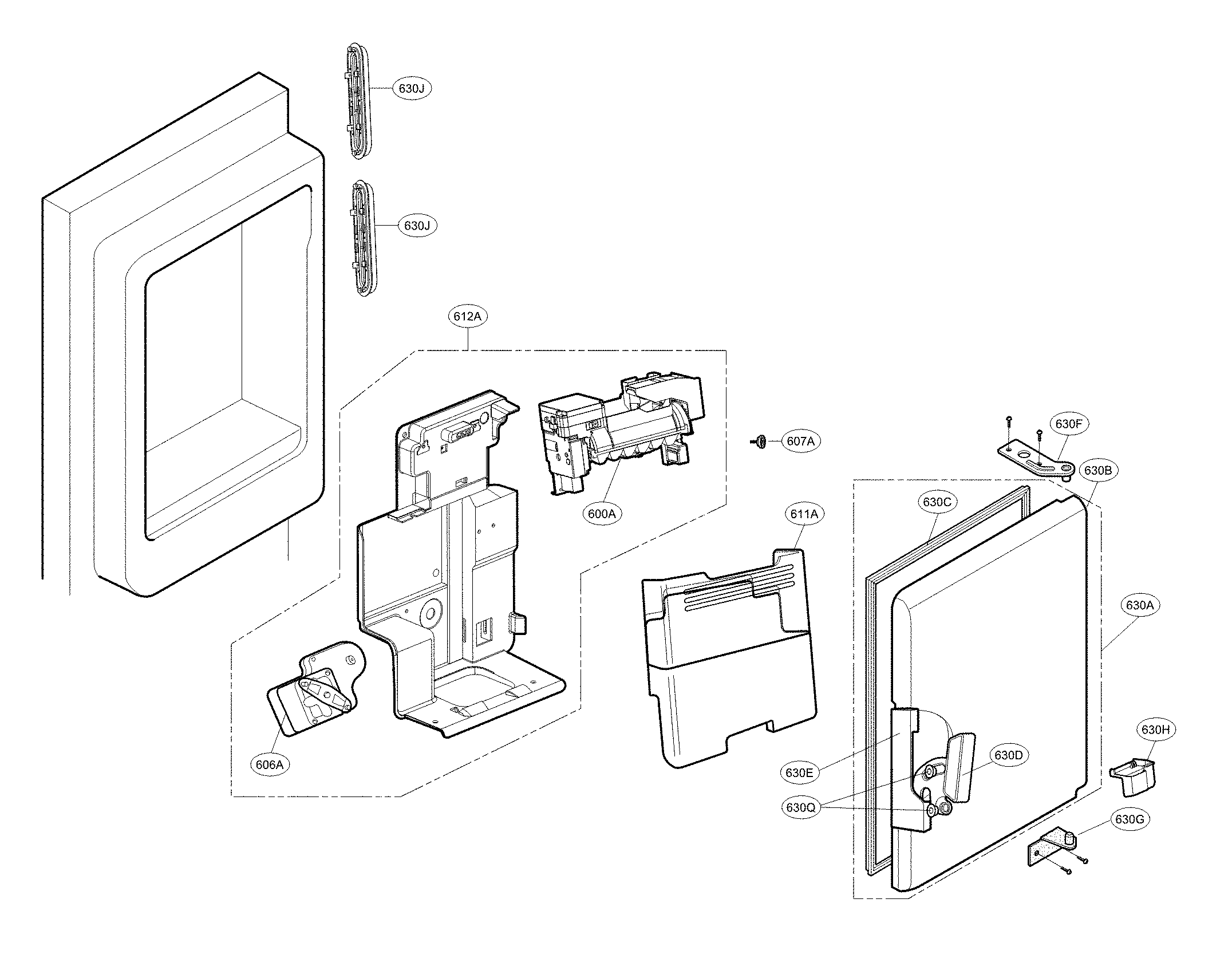 Kenmore 79570339411 ice maker parts diagram