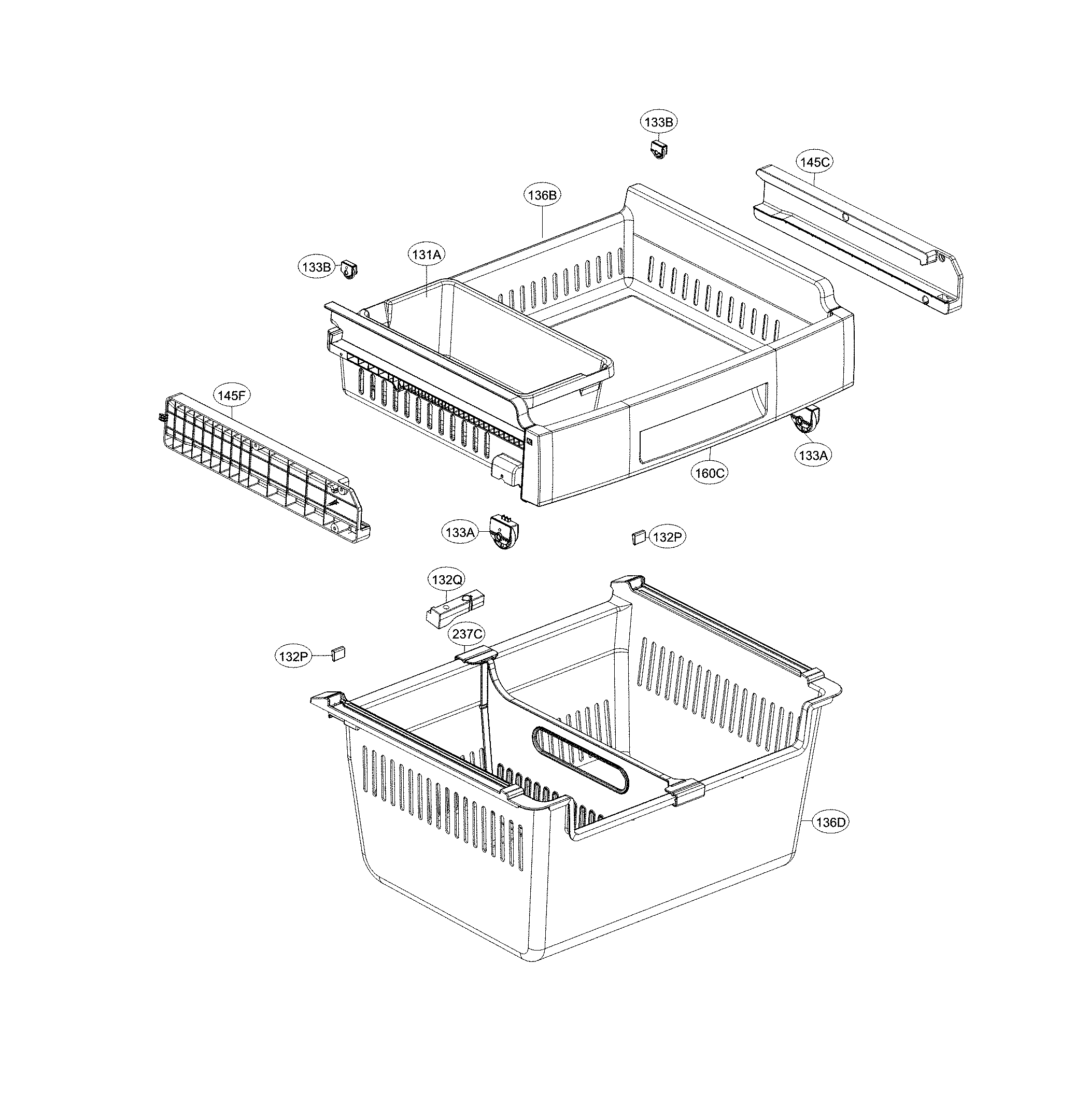 Kenmore 79571312311 freezer parts diagram