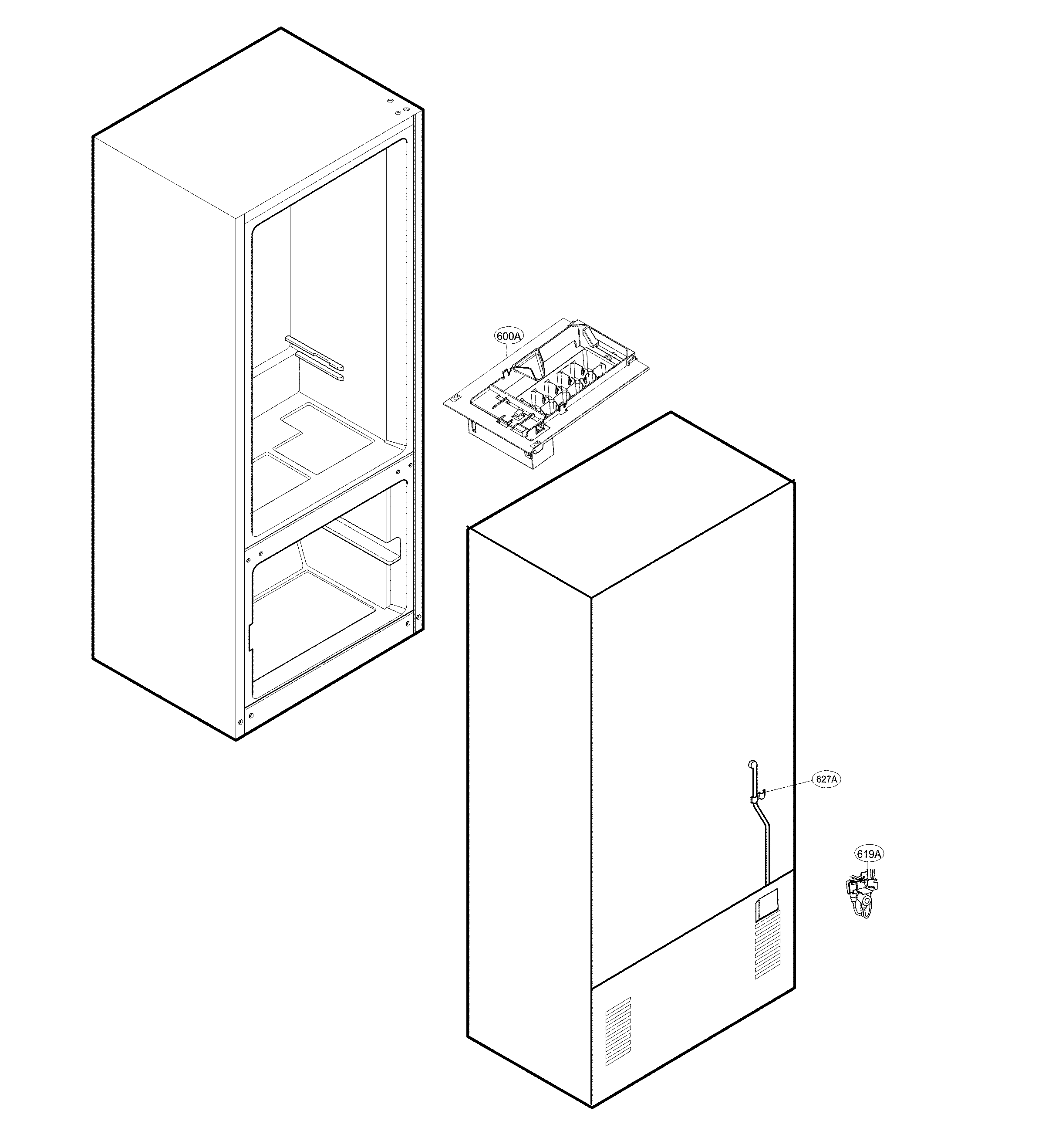 Kenmore 79571312311 ice maker parts diagram