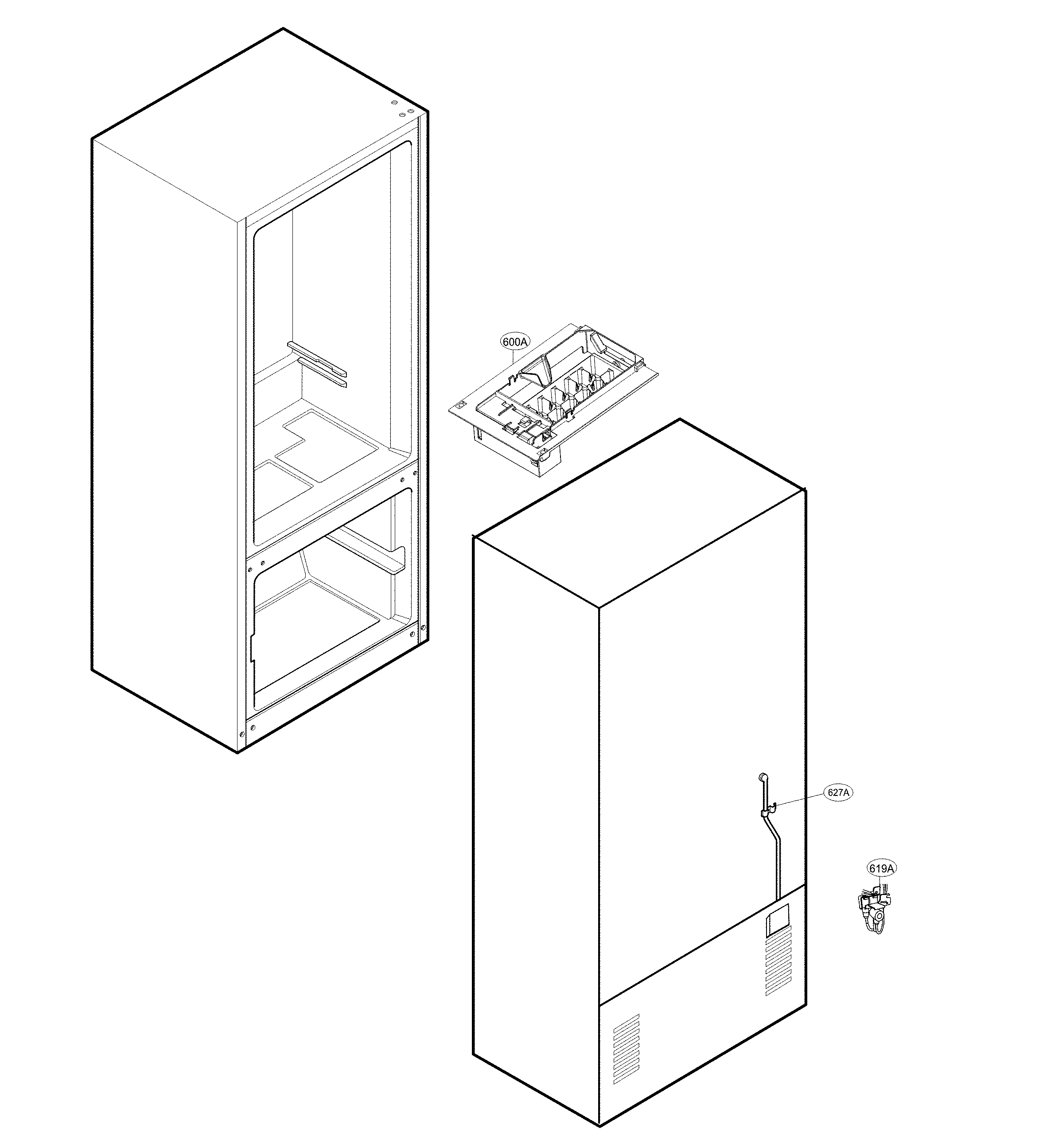 Kenmore 79571313313 ice maker parts diagram