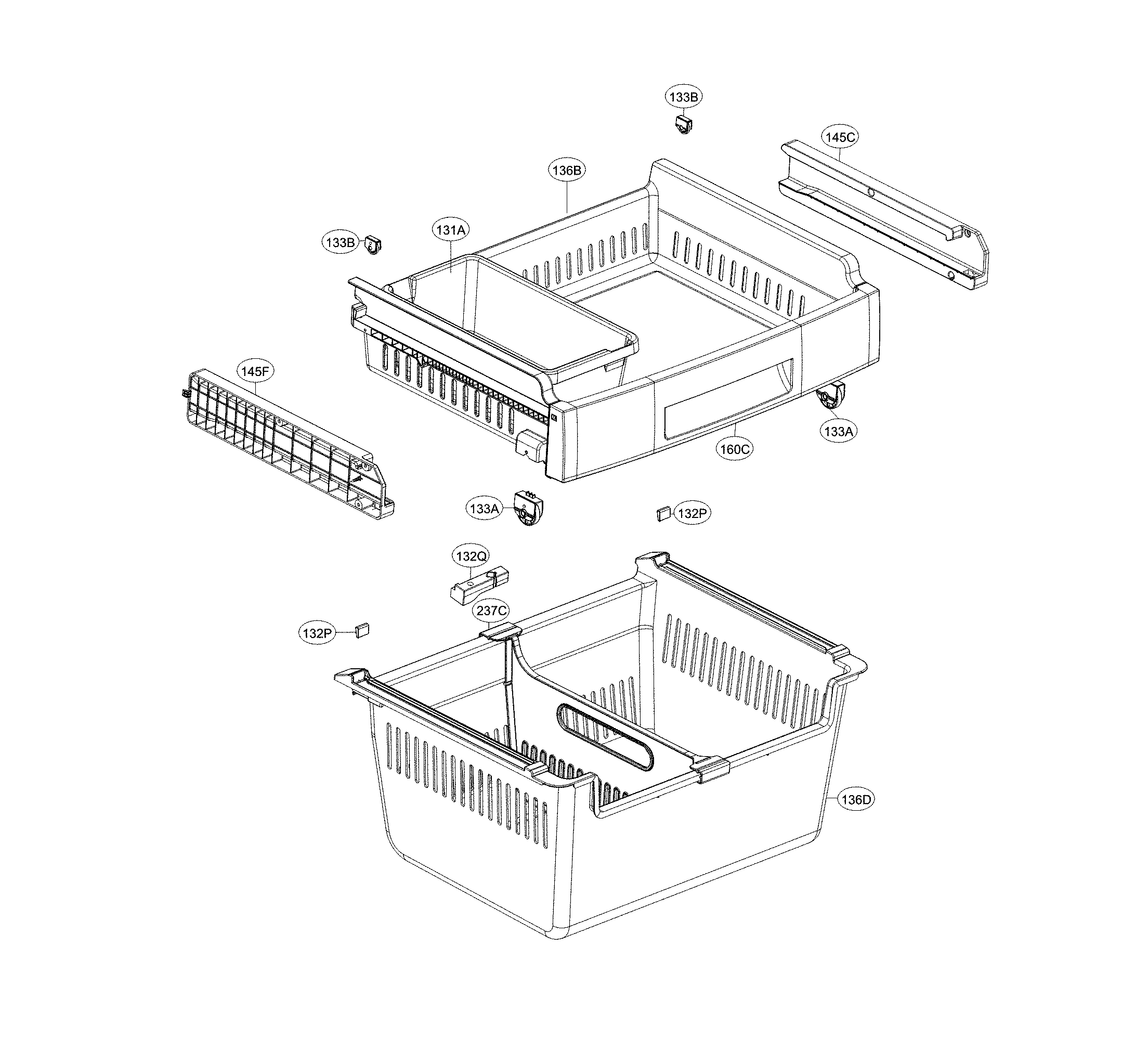 Kenmore Elite 79571323412 freezer parts diagram