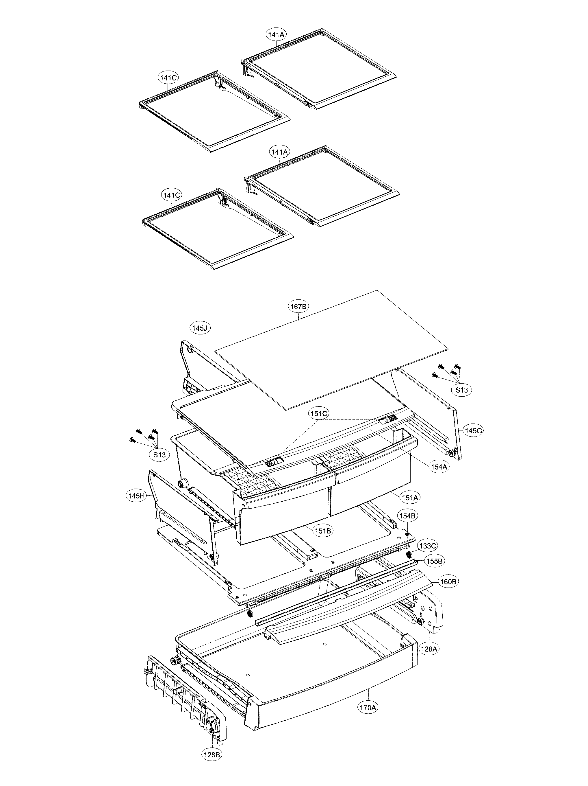Kenmore Elite 79571323412 refrigerator parts diagram