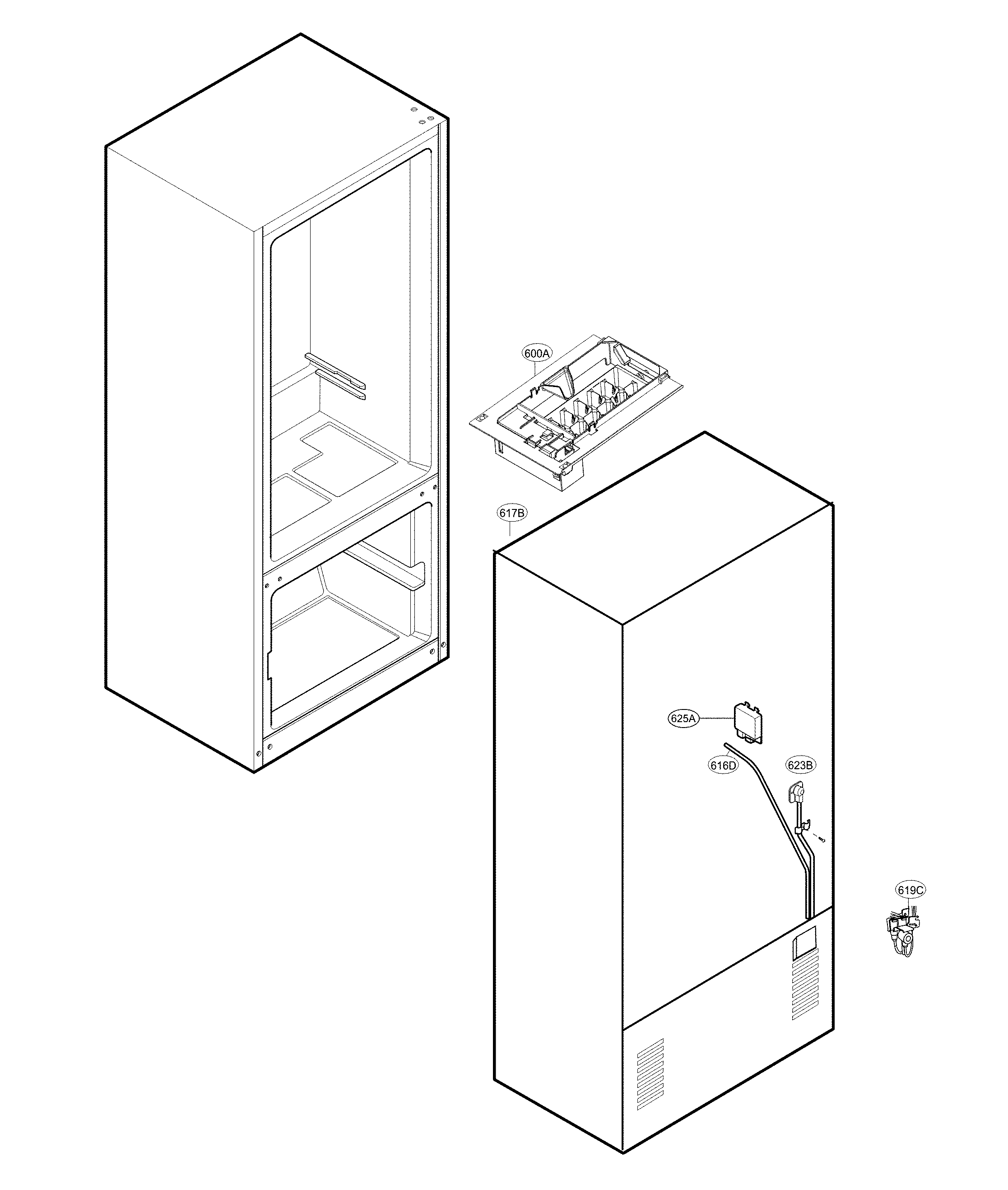 Kenmore Elite 79571323412 ice maker parts diagram