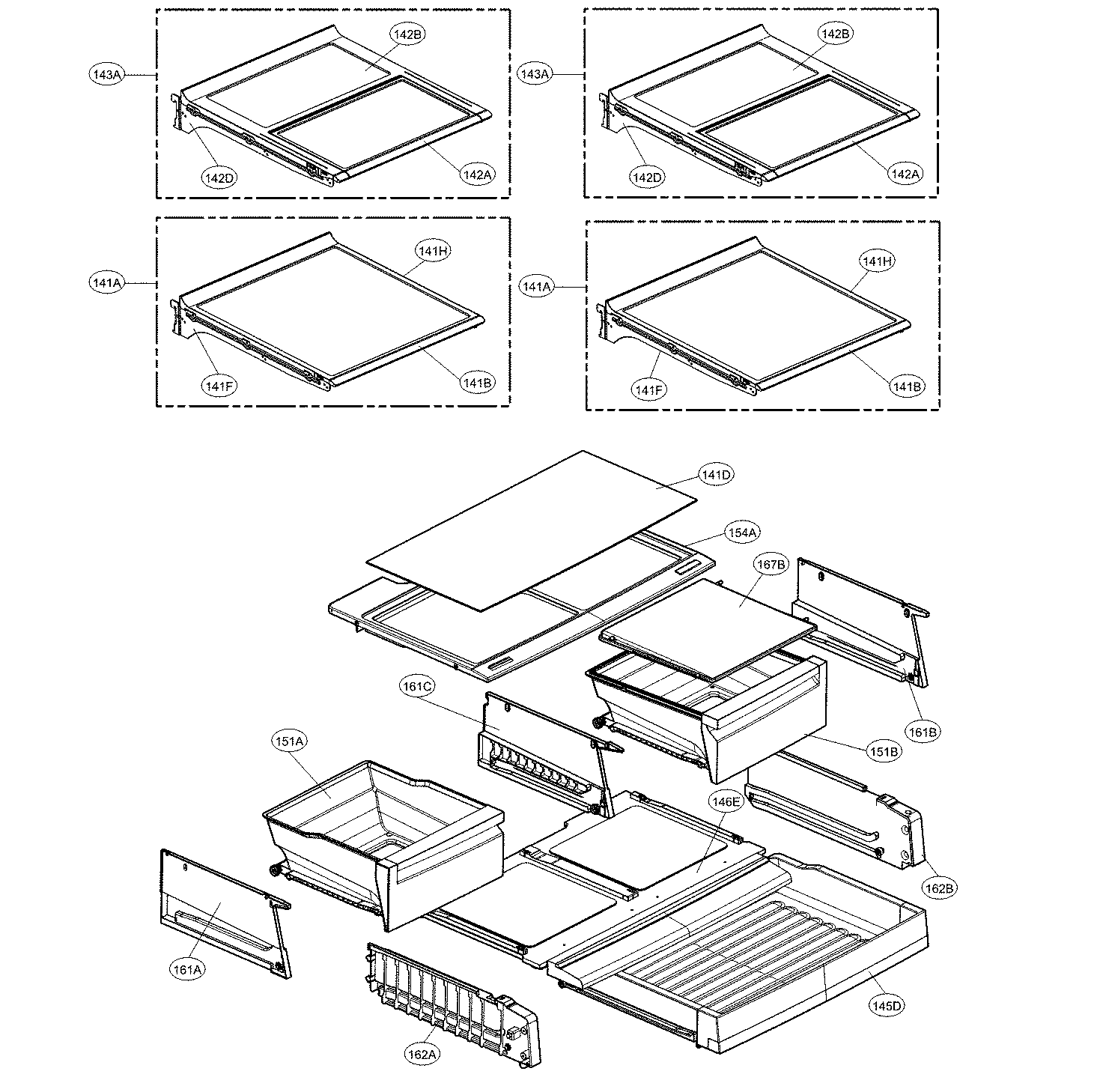 Kenmore Elite 79574073810 refrigerator parts diagram
