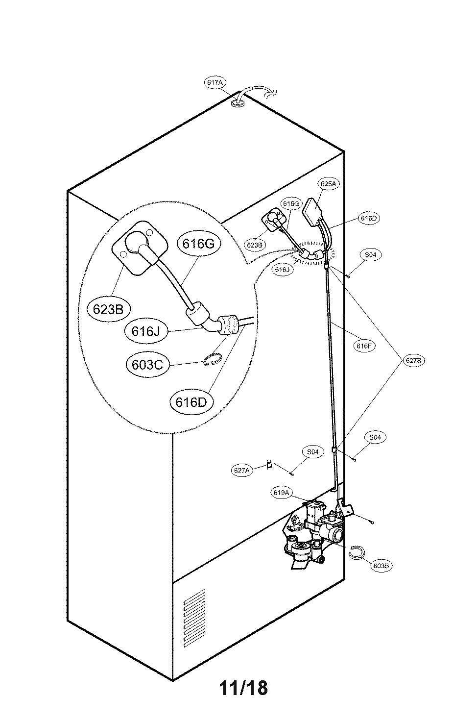 Kenmore Elite 79572183313 valve and water parts diagram