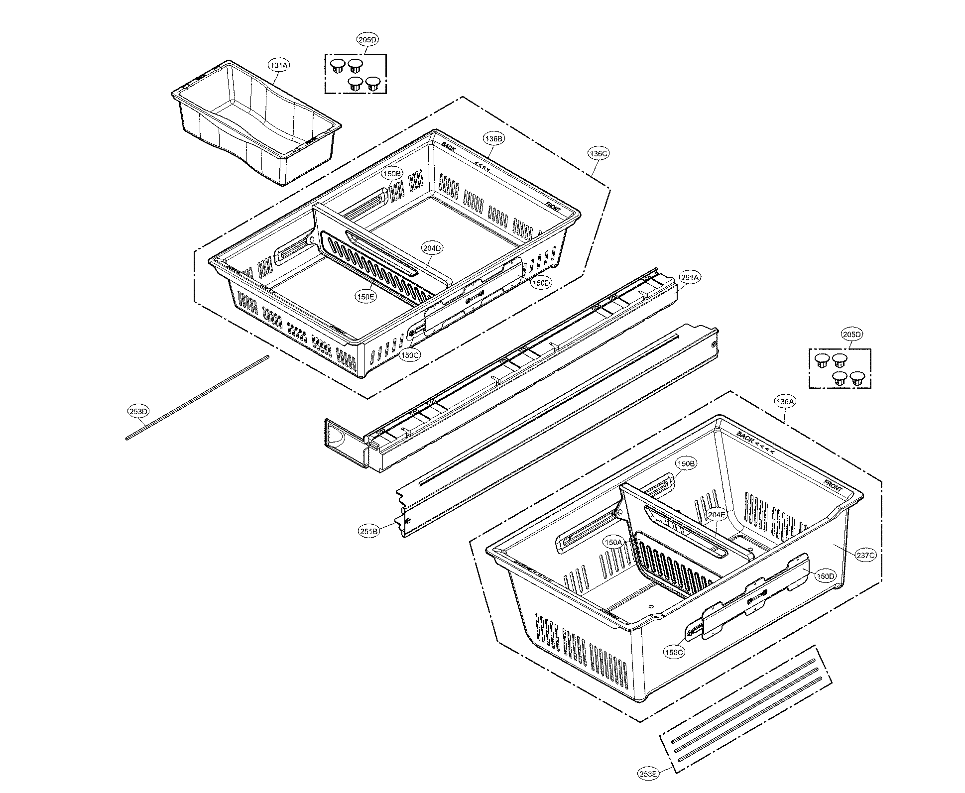 Kenmore Elite 79572183313 freezer parts diagram