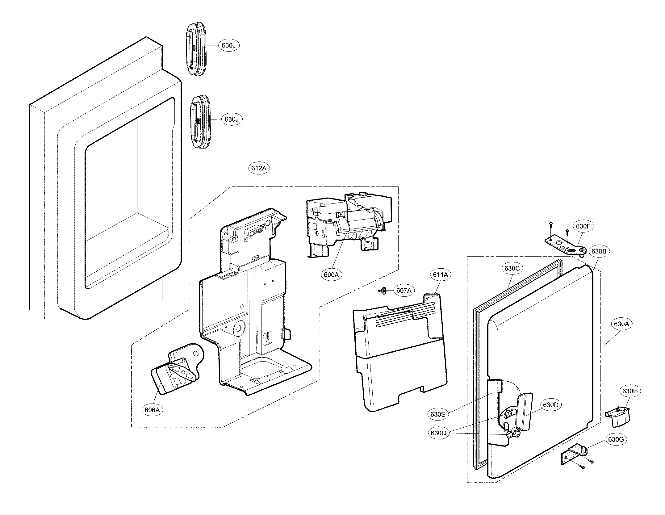 Kenmore Elite 79572183313 ice maker parts diagram
