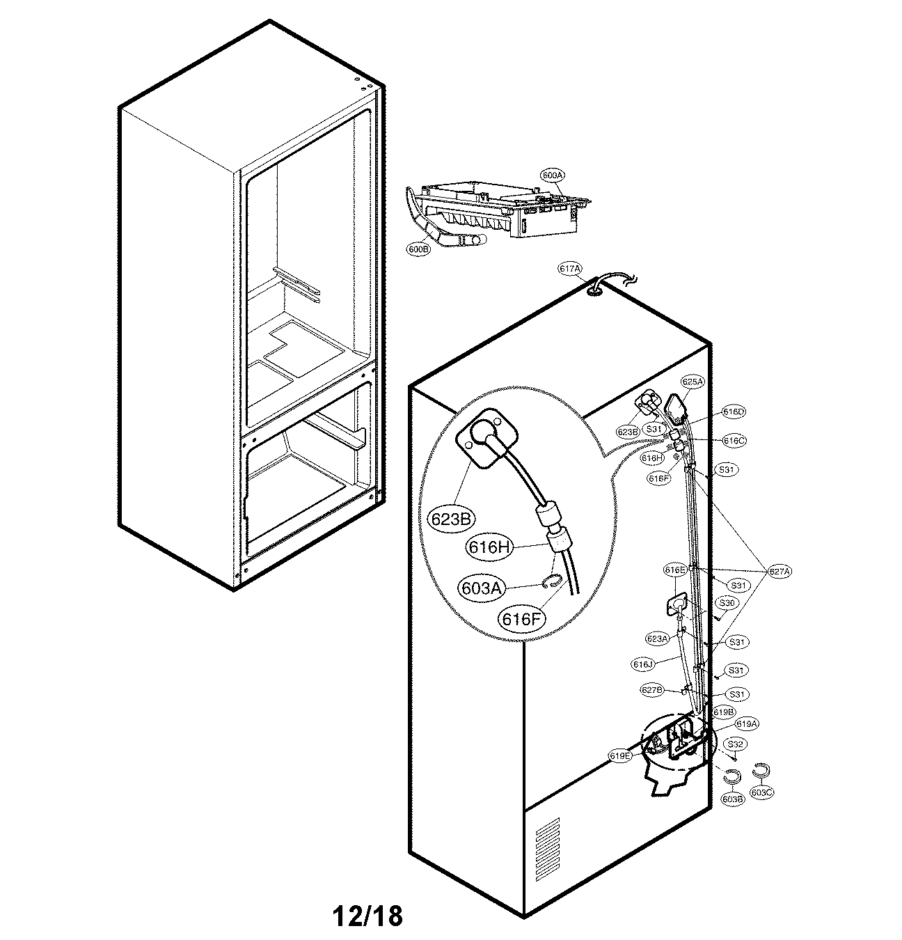 Kenmore Elite 79578542806 ice maker parts diagram
