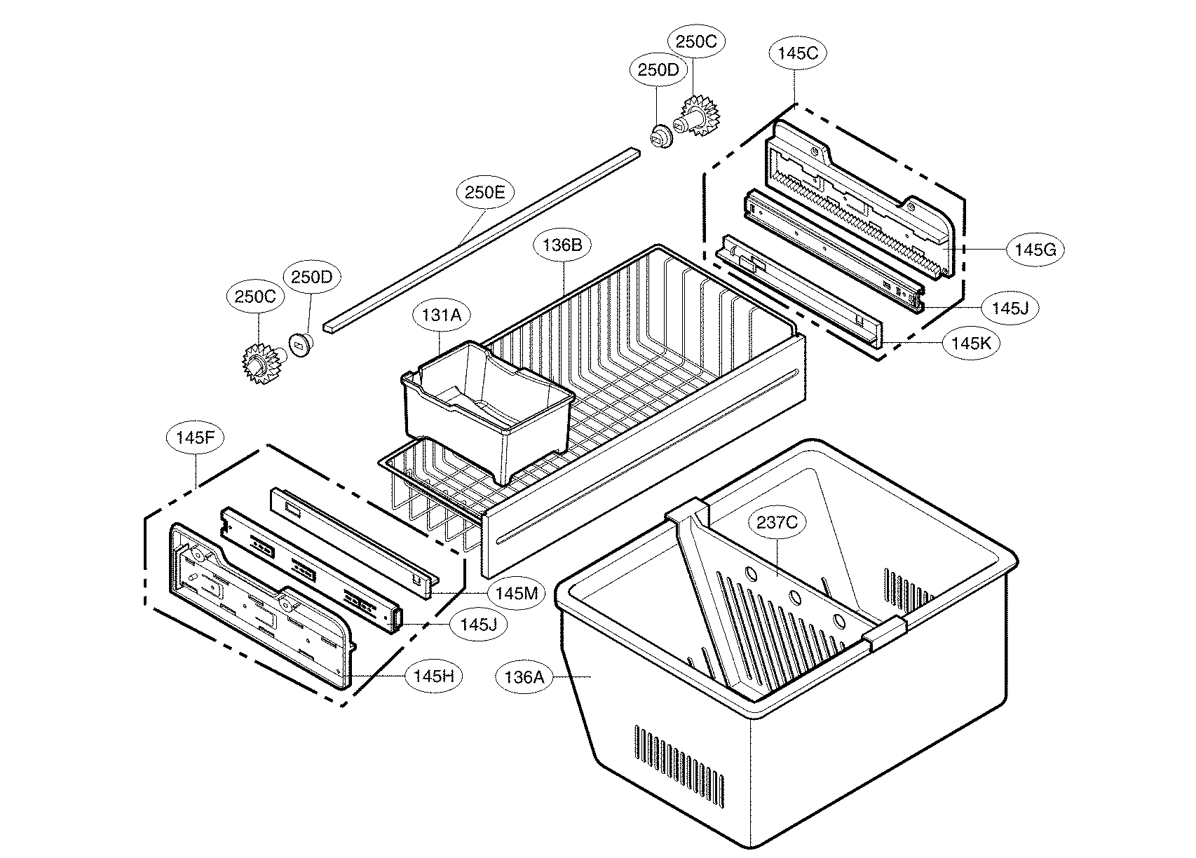 Kenmore Elite 79578542806 freezer parts diagram