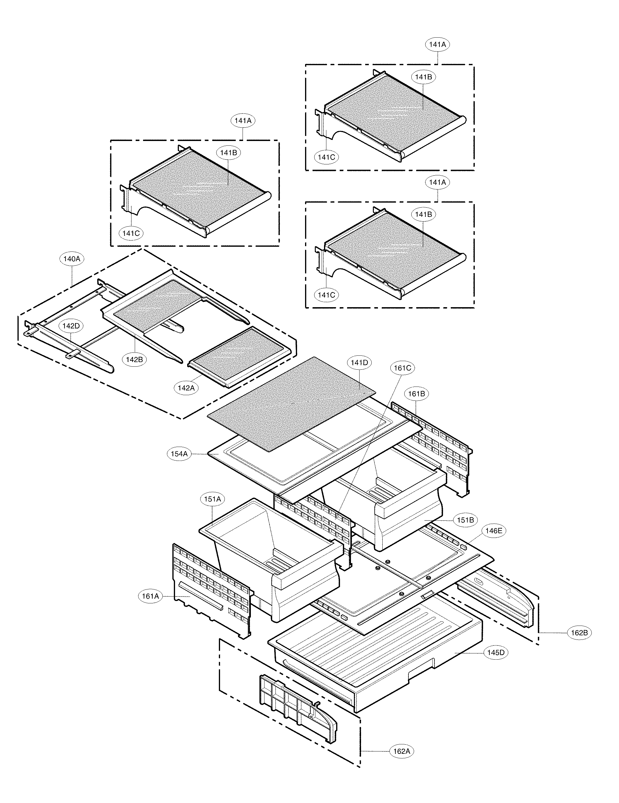 Kenmore Elite 79578542806 refrigerator parts diagram