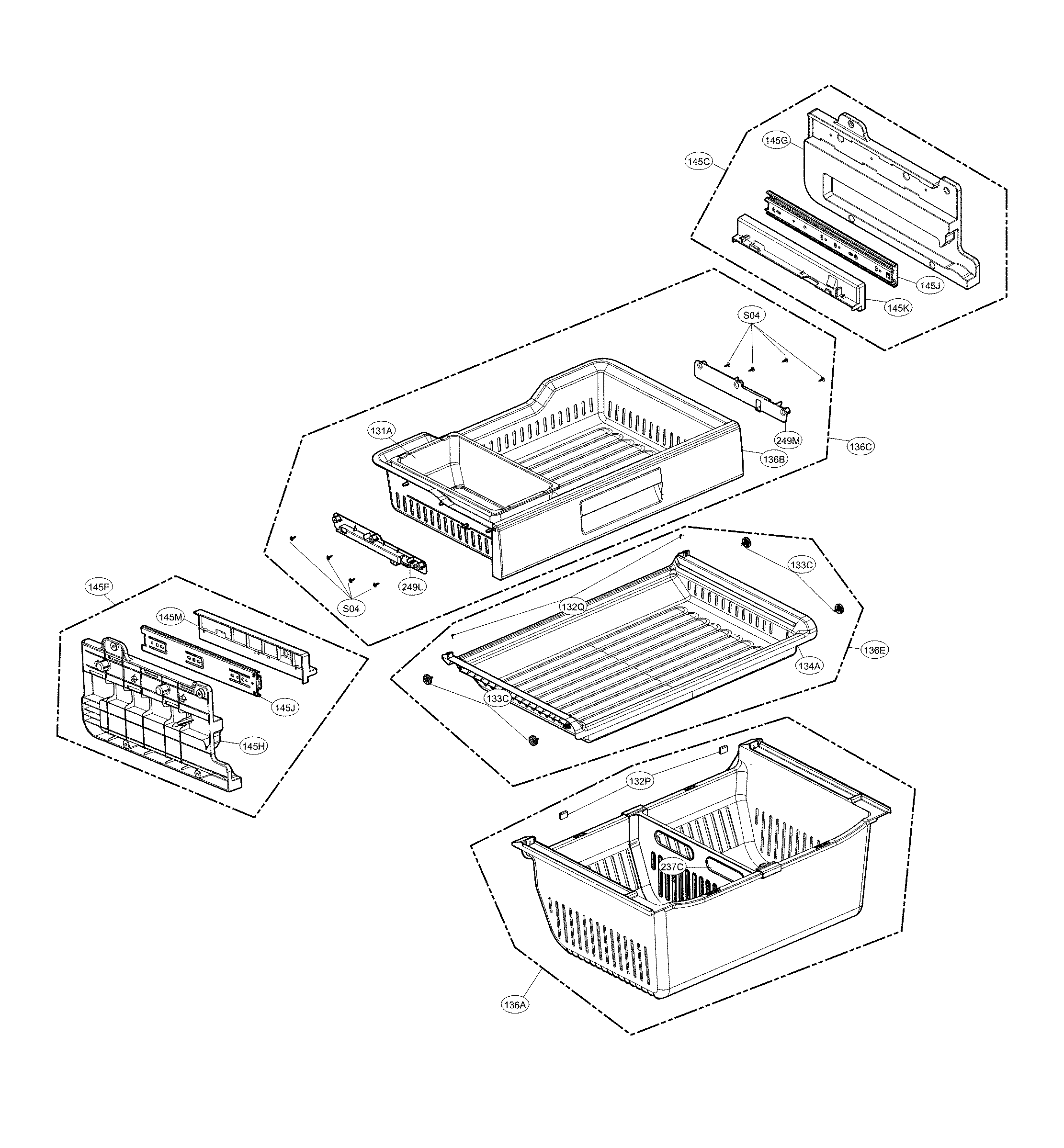 LG LFXS30766D/01 freezer parts diagram