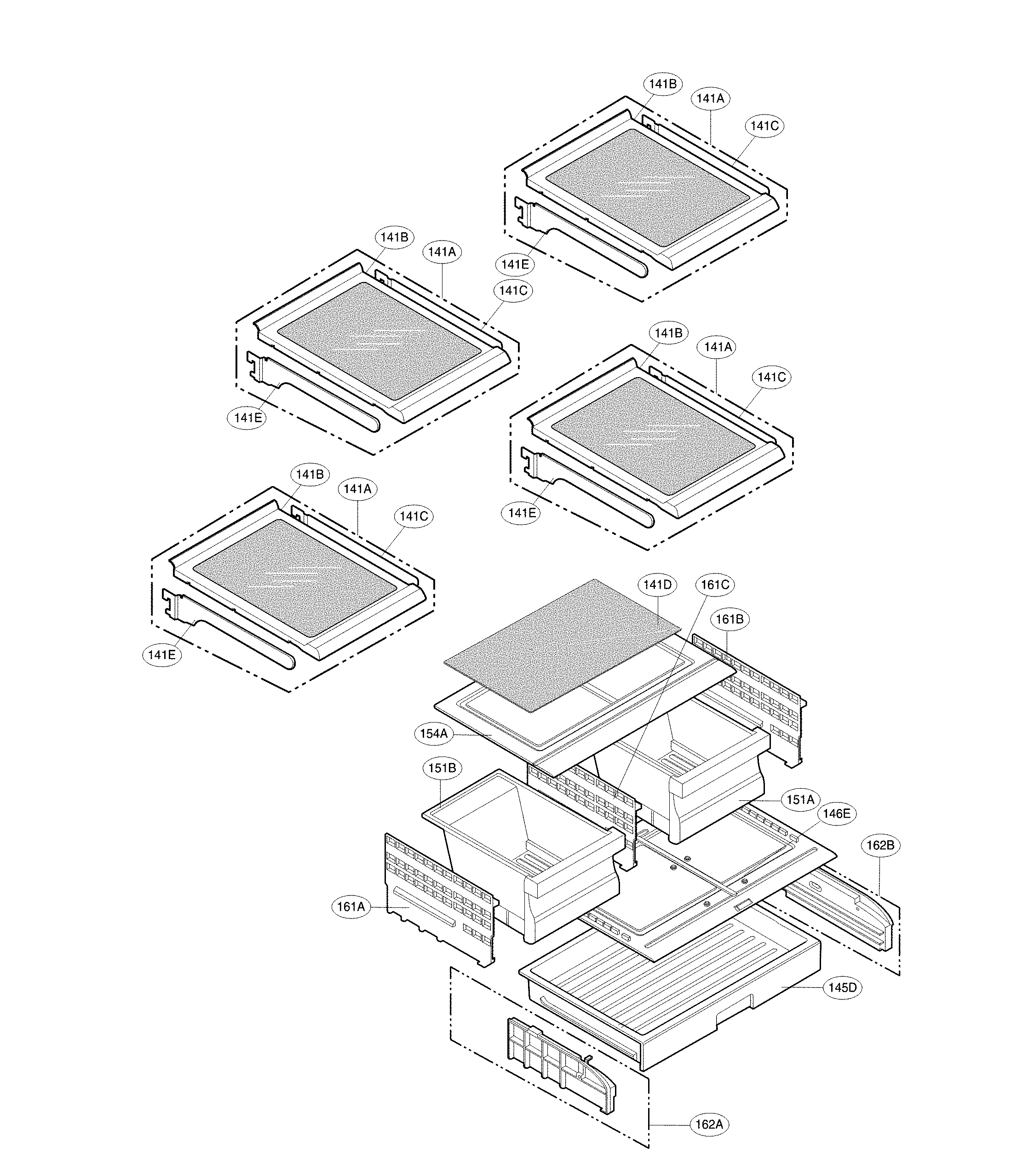 LG LFX25973ST/05 refrigerator parts diagram