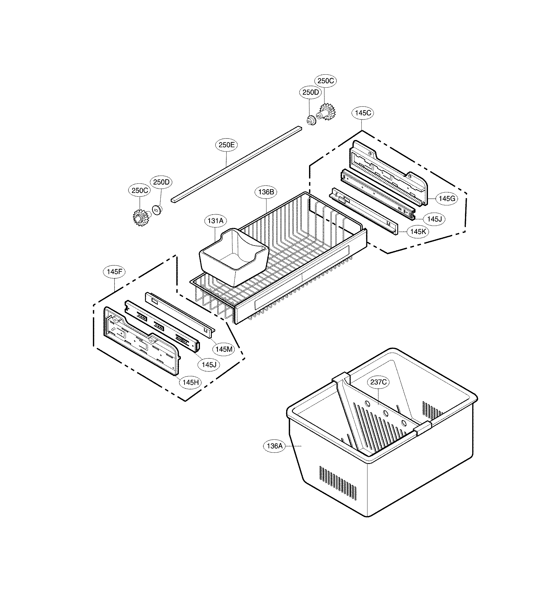 LG LFX21976ST/07 freezer parts diagram