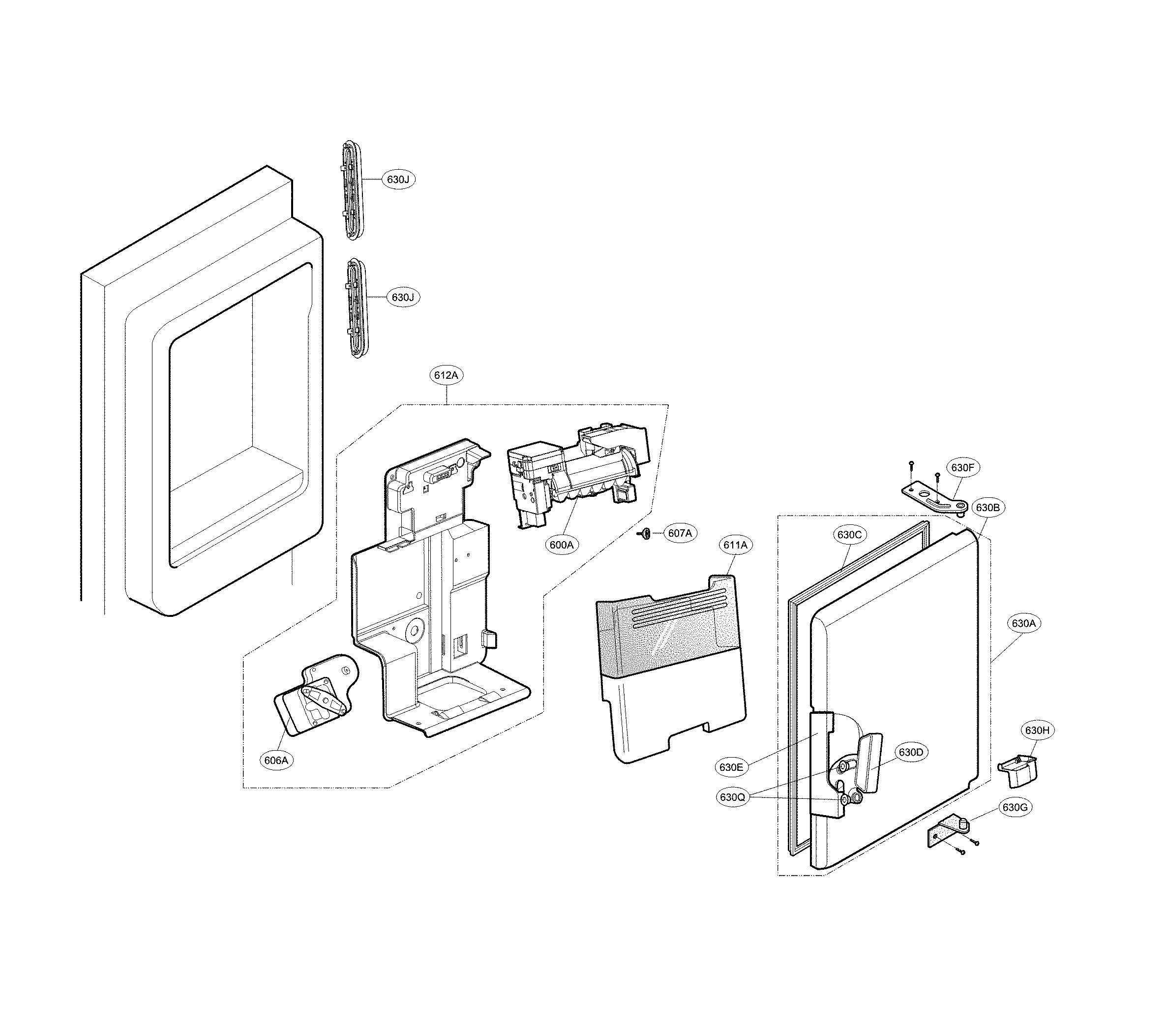 LG LFX21976ST/07 ice bank parts diagram