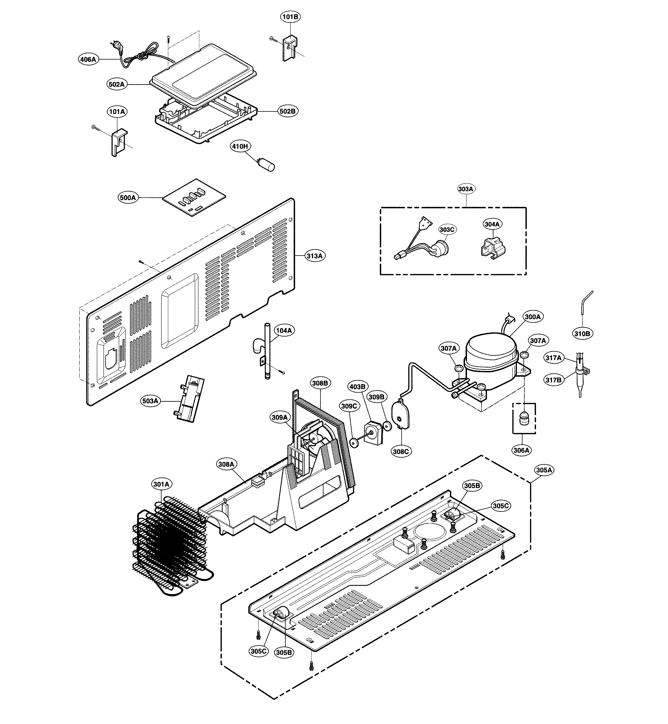 LG LSC22991ST/01 machine compartment diagram