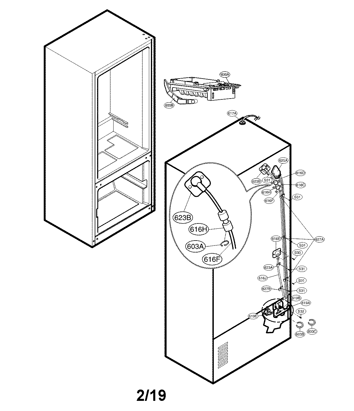 Kenmore Elite 79578544806 ice maker parts diagram