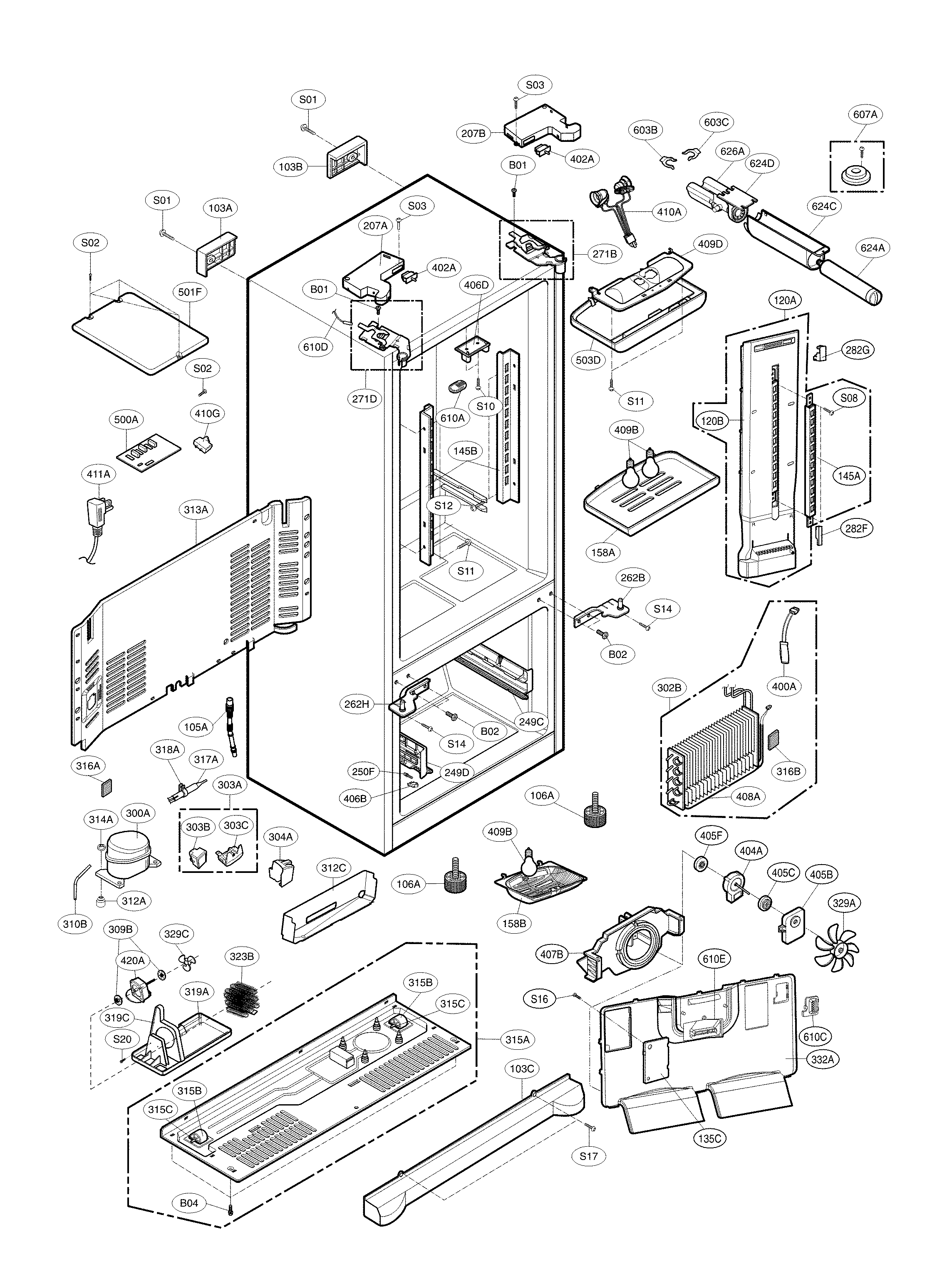 Kenmore Elite 79578544806 case parts diagram