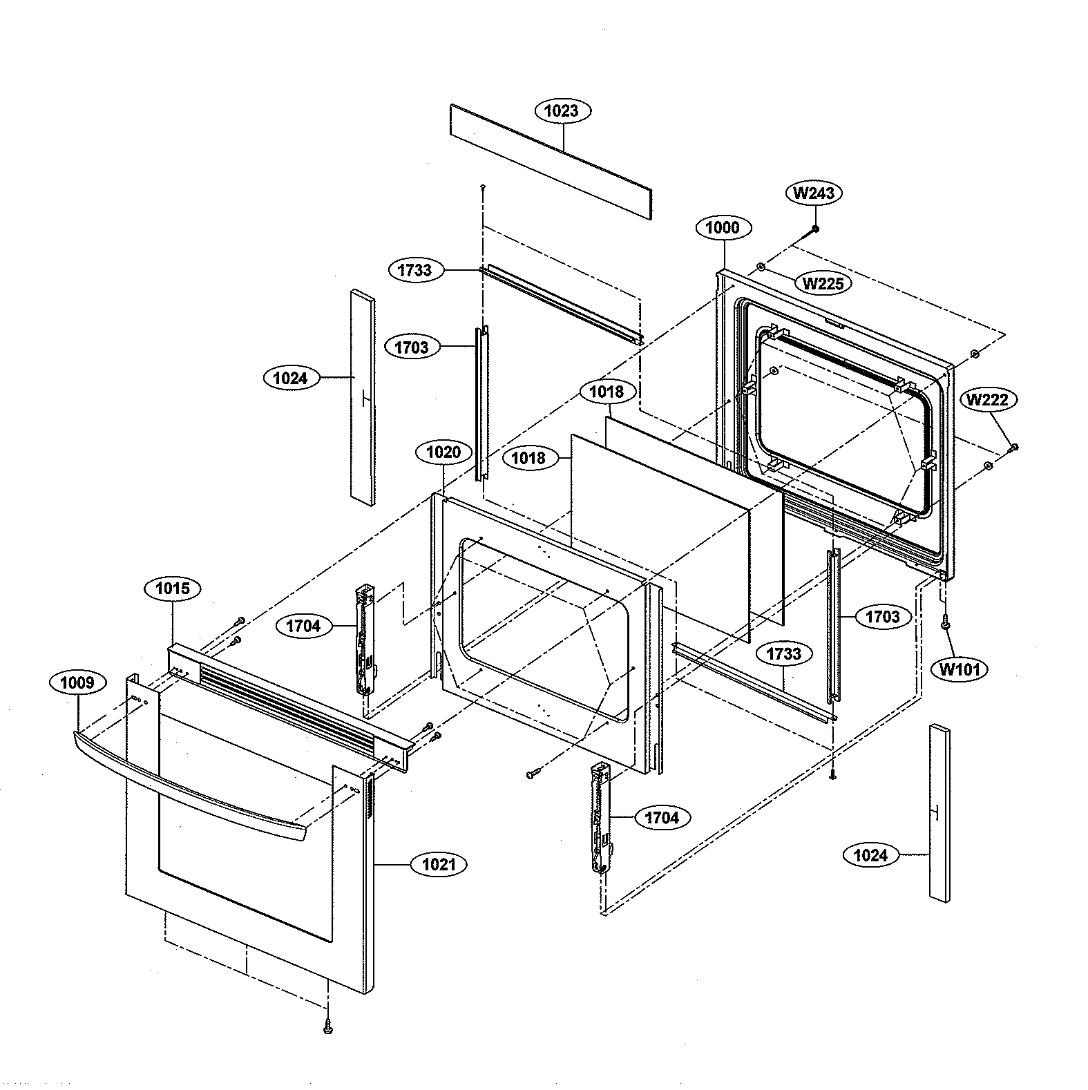 LG LRE30757ST/01 door parts diagram