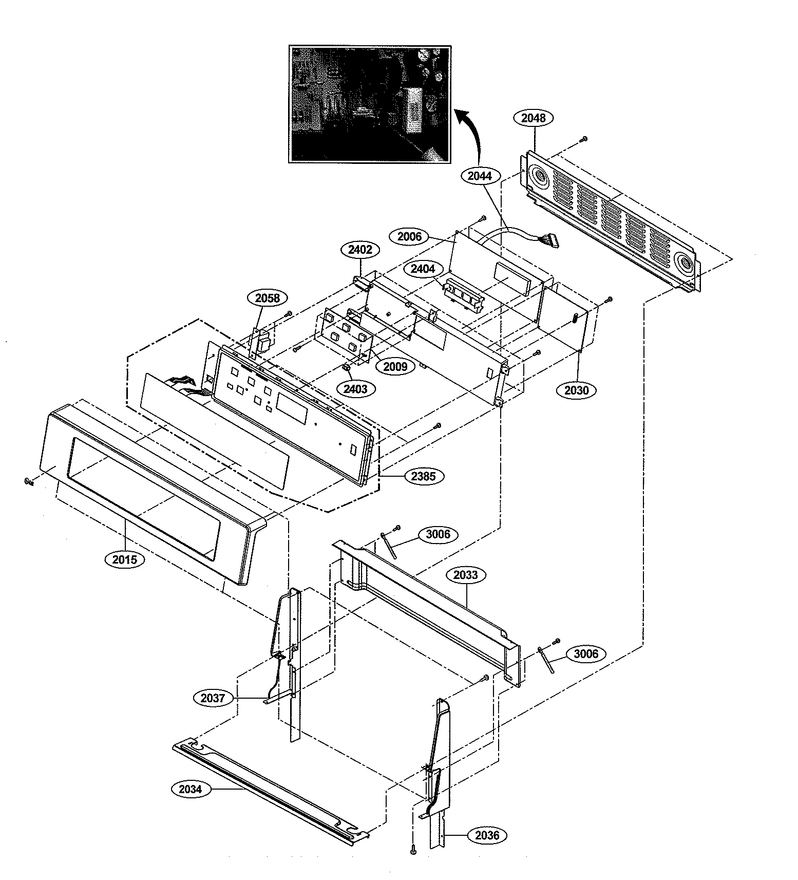 LG LRE30757ST/01 controller parts diagram