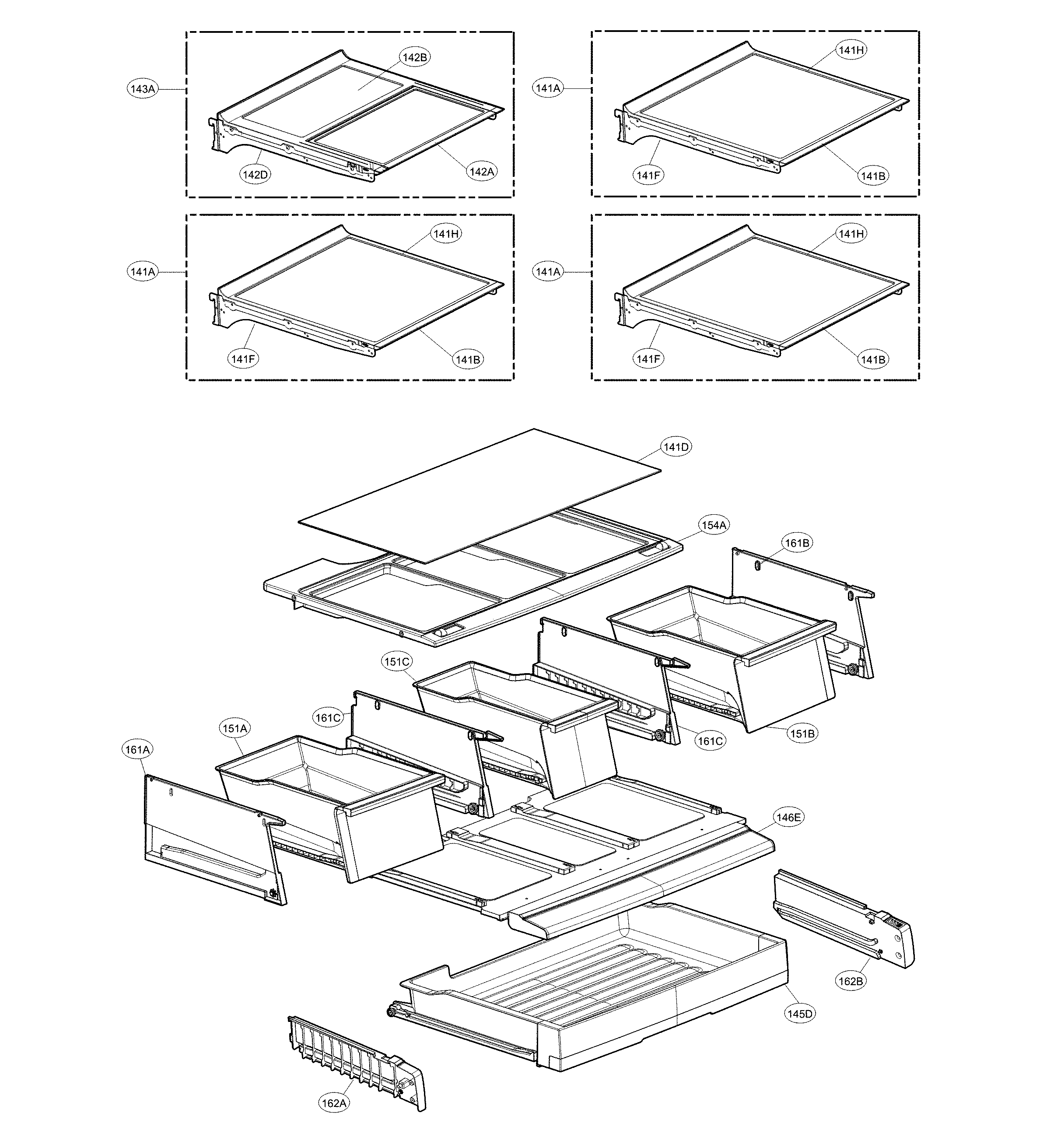 LG LFX29927ST/03 refrigerator parts diagram