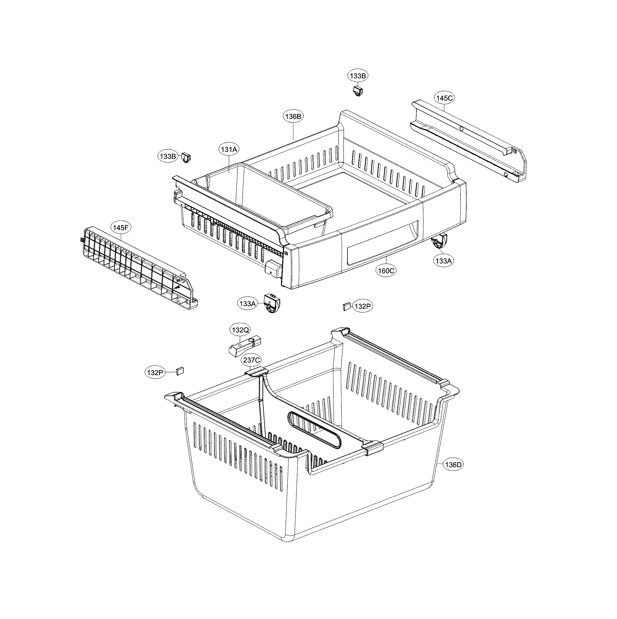 Kenmore Elite 79571322413 freezer parts diagram