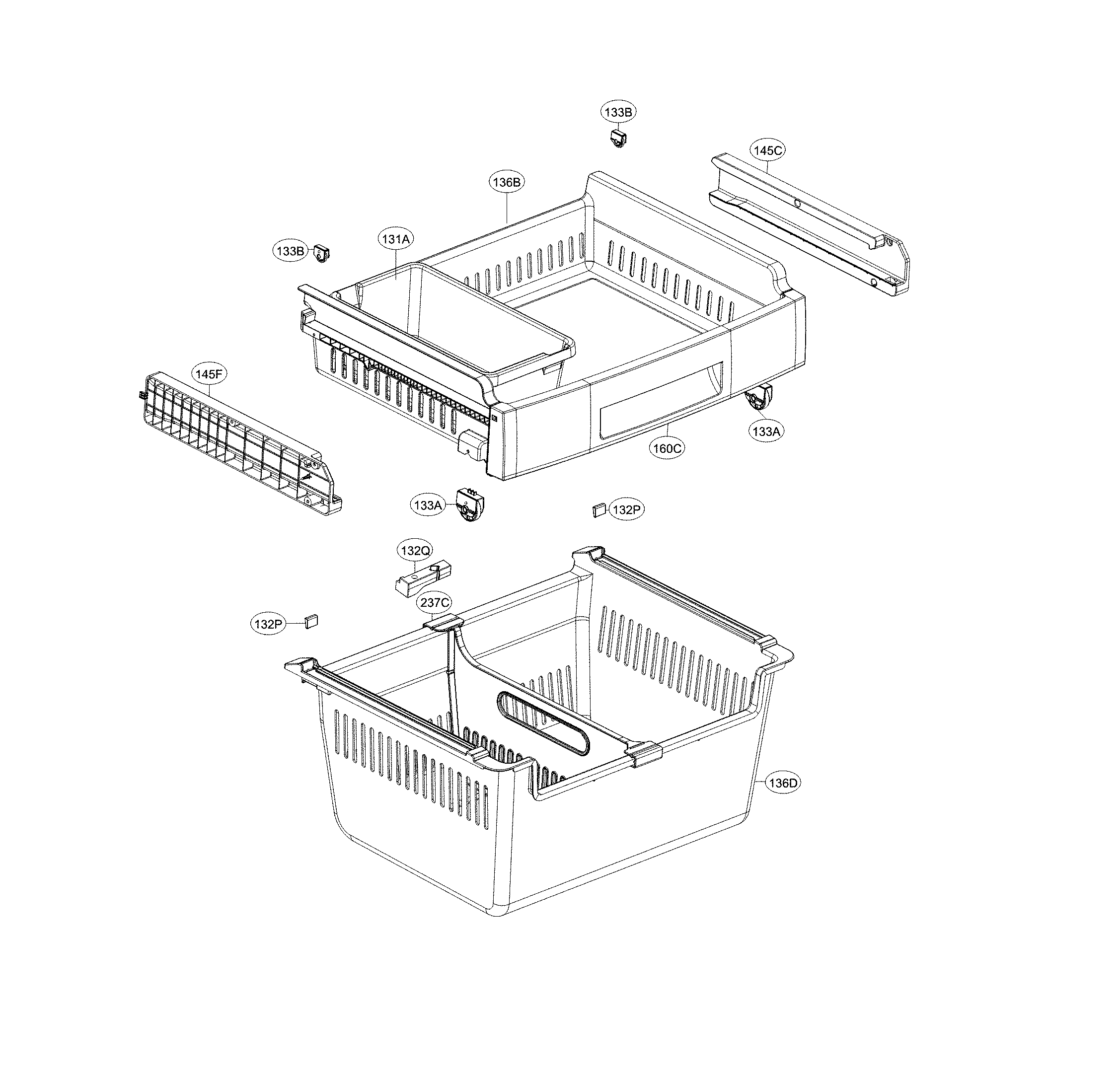 LG LDC24370ST/02 freezer parts diagram